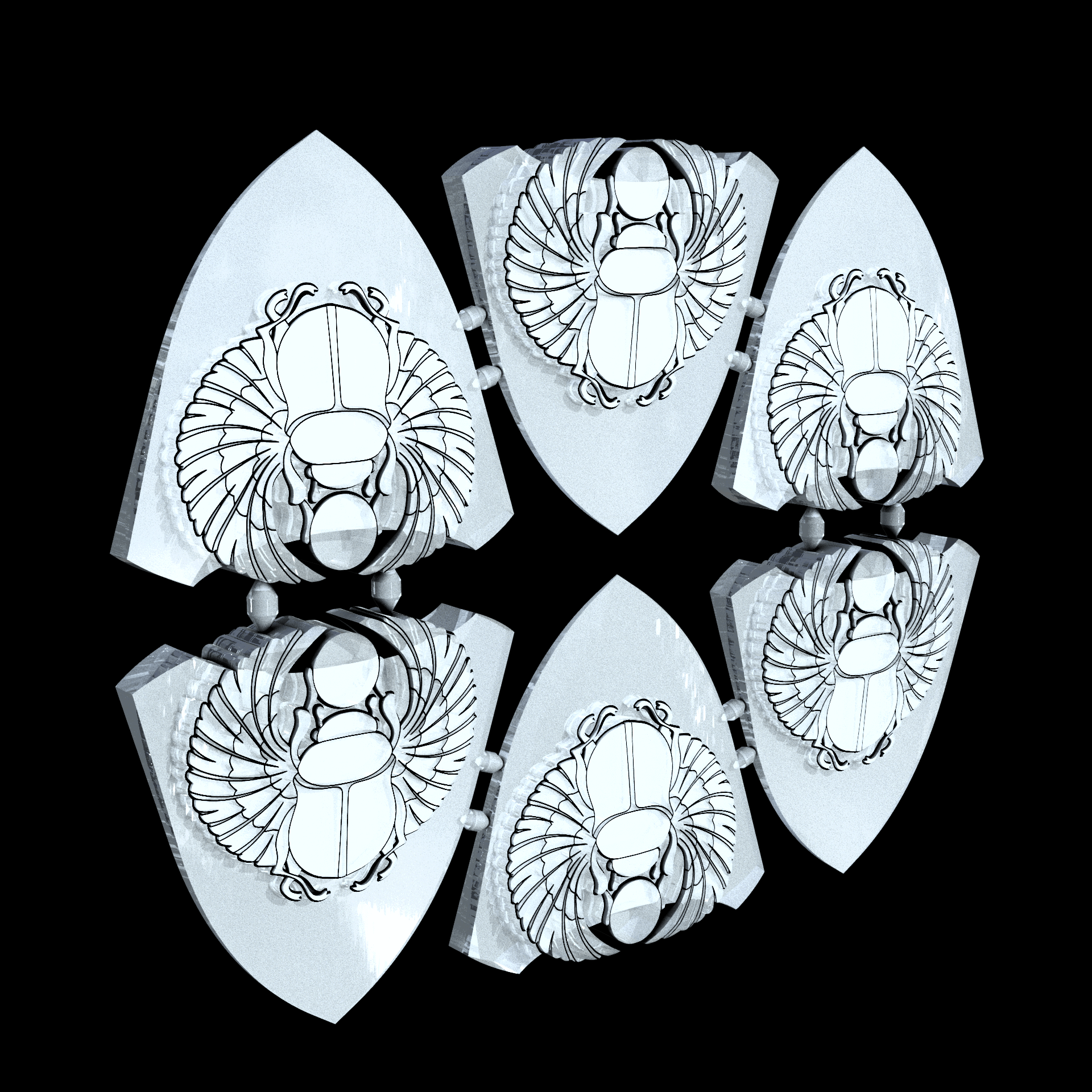 A Resin Based Acrylic photopolymer that is translucent, manufactured using 3D printing, with a frosted very smooth surface finish and a very high level of detail.