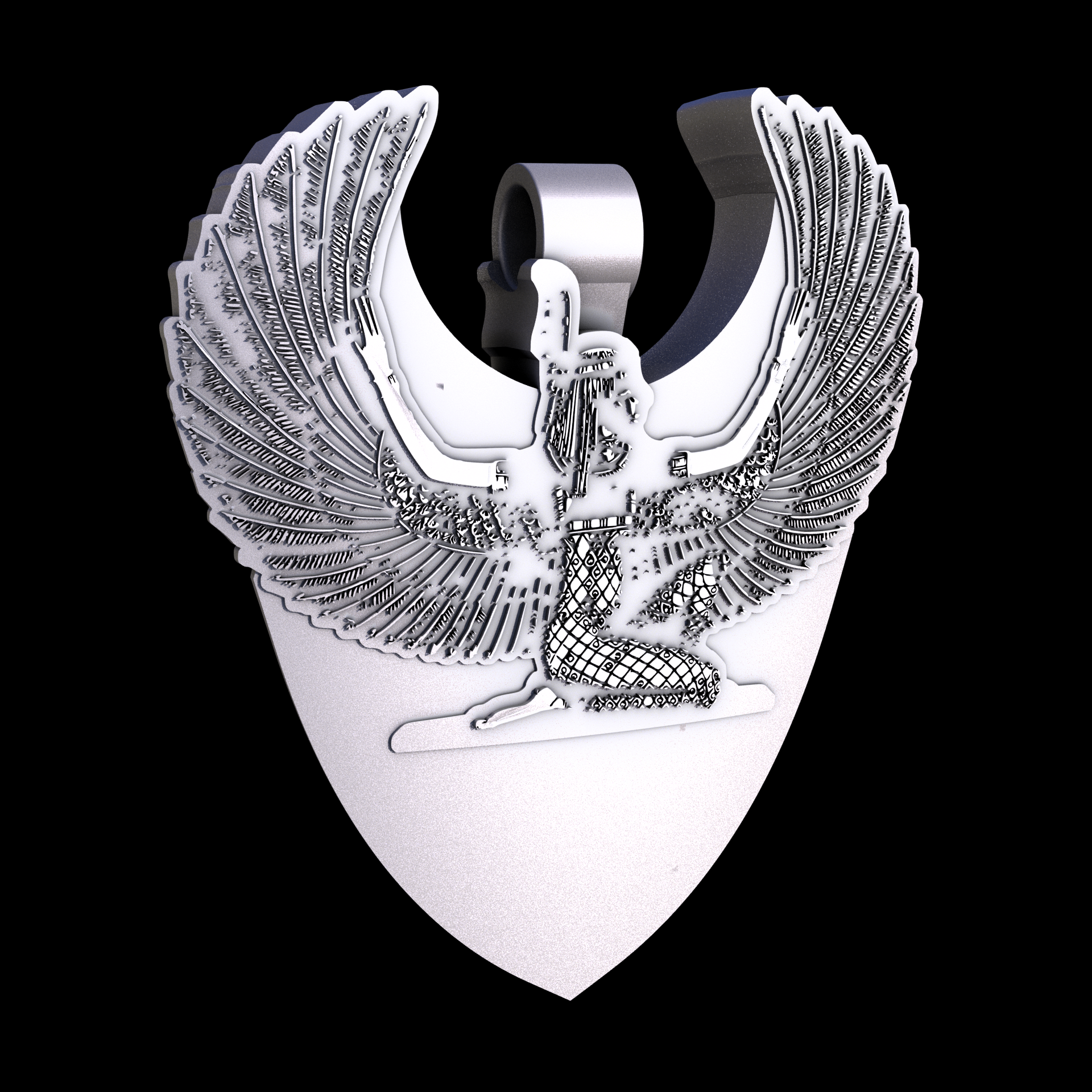 Stainless Steel 17-4PH, manufactured using 3D printing, and media blasted after sintering, for a semi matte, rough surface finish.