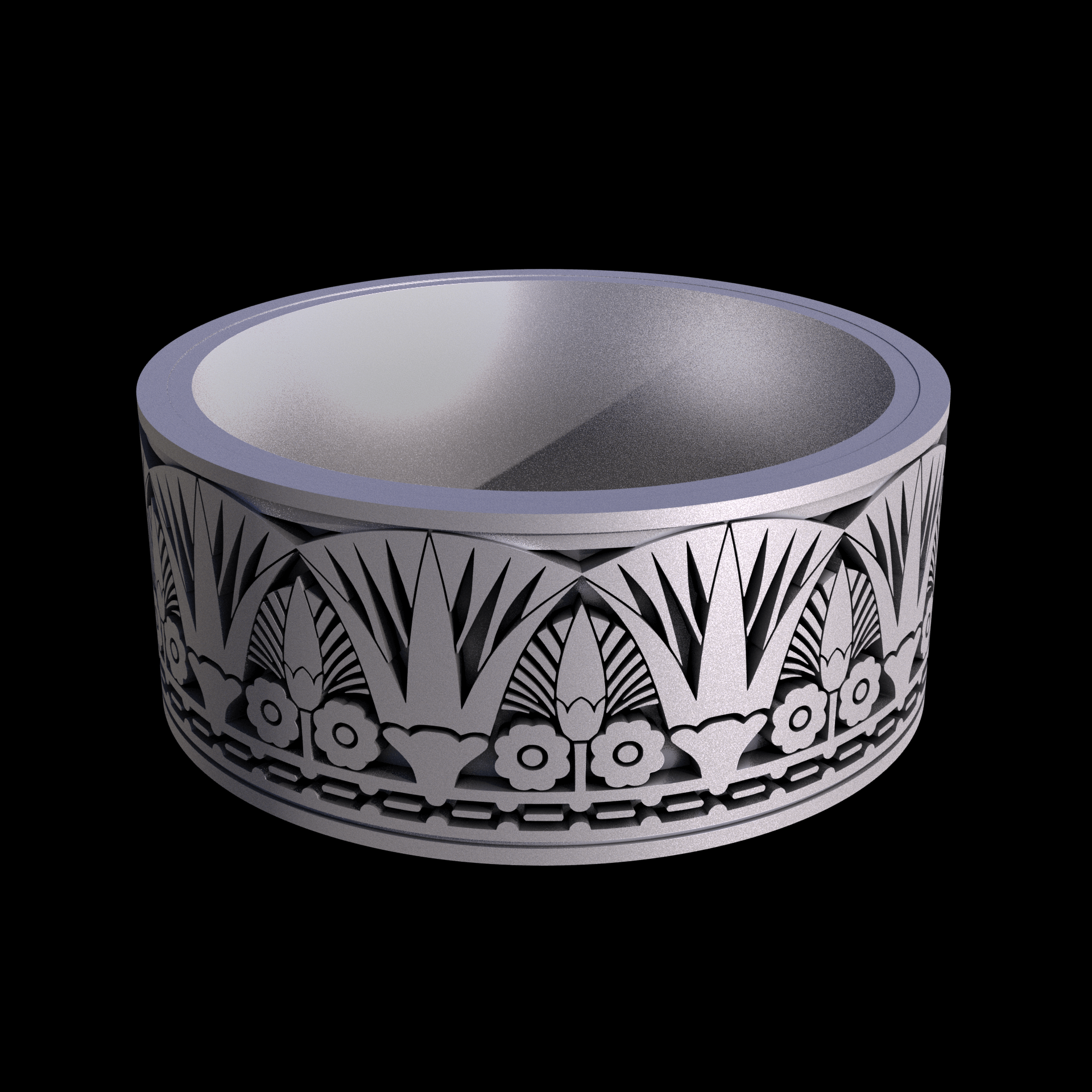 Stainless Steel 17-4PH, manufactured using 3D printing, and media blasted after sintering, for a semi matte, rough surface finish.