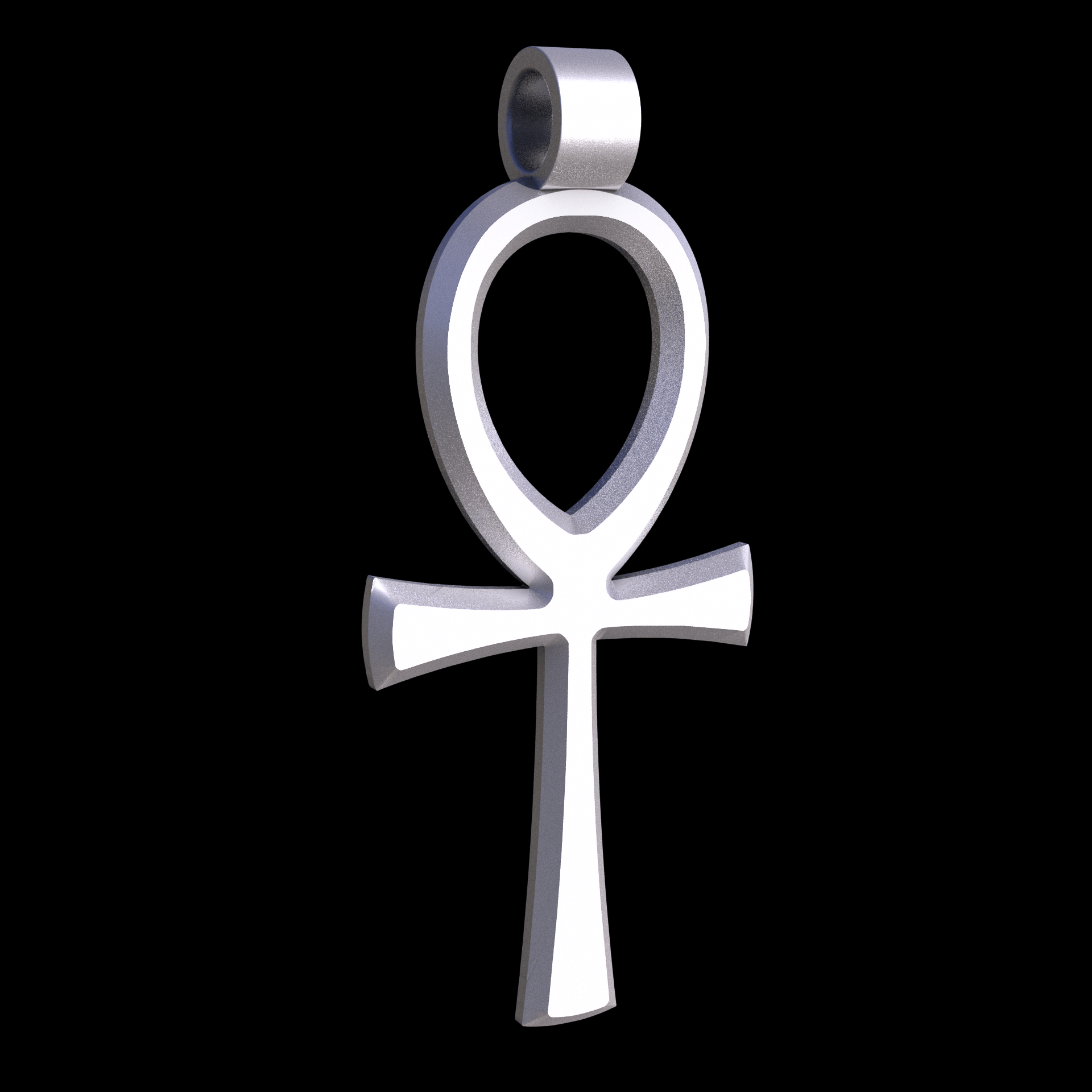 Stainless Steel 17-4PH, manufactured using 3D printing, and media blasted after sintering, for a semi matte, rough surface finish.