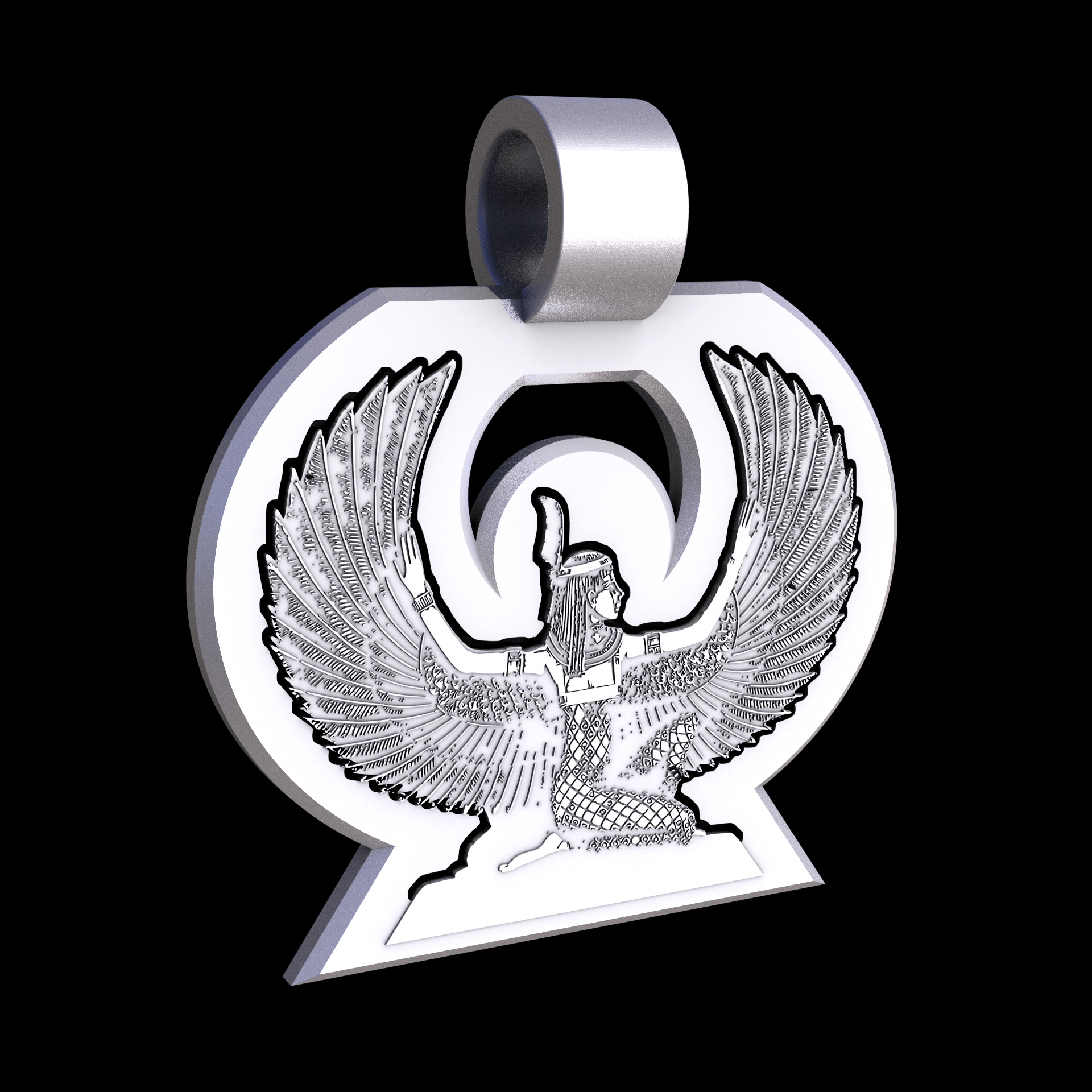 Stainless Steel 17-4PH, manufactured using 3D printing, and media blasted after sintering, for a semi matte, rough surface finish.