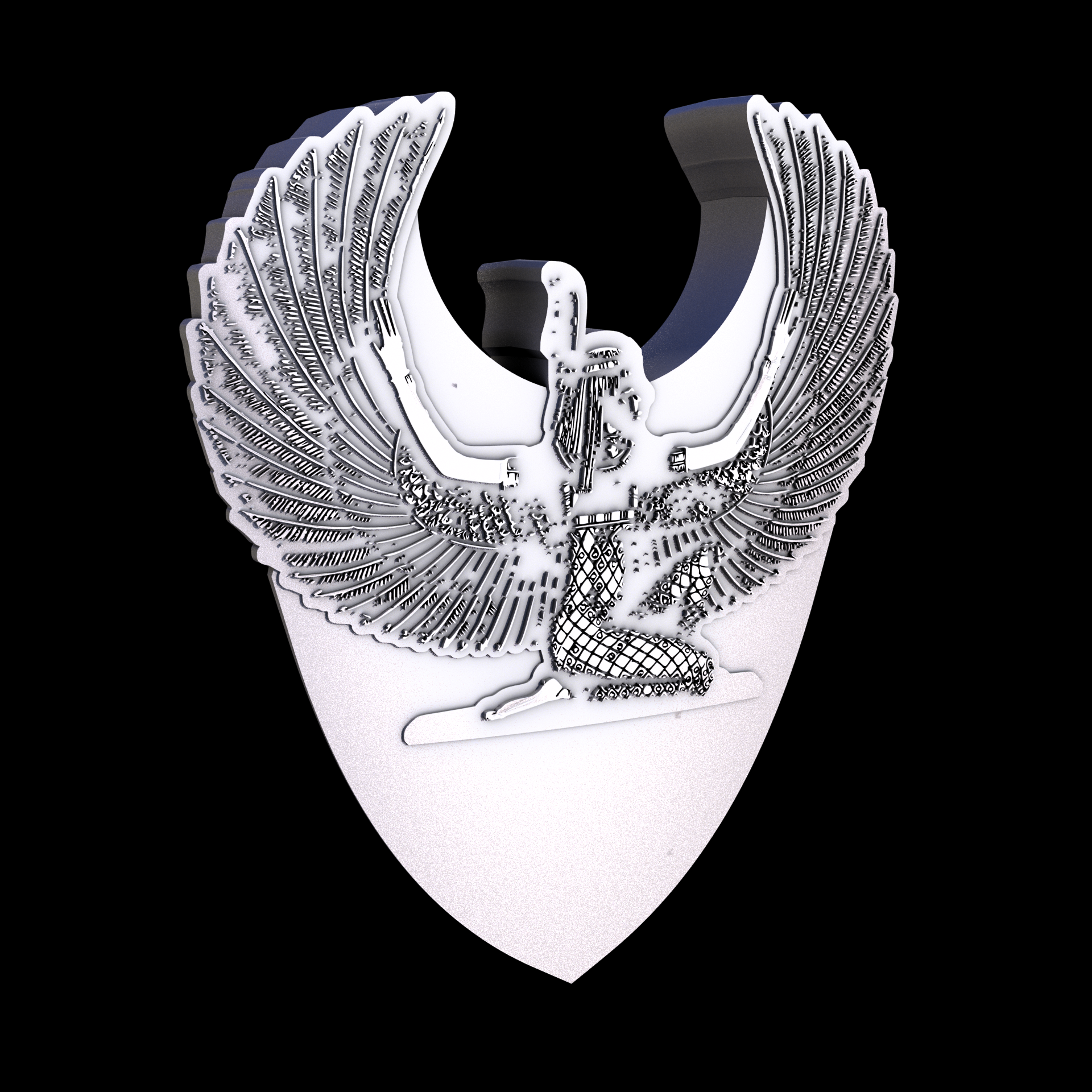 Stainless Steel 17-4PH, manufactured using 3D printing, and media blasted after sintering, for a semi matte, rough surface finish.