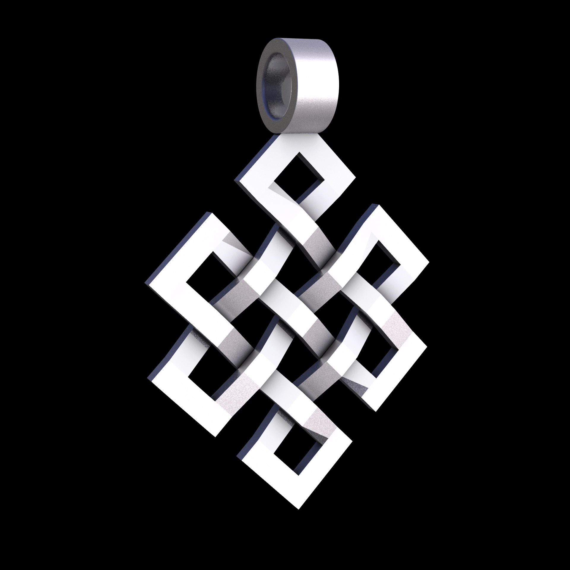 Stainless Steel 17-4PH, manufactured using 3D printing, and media blasted after sintering, for a semi matte, rough surface finish.