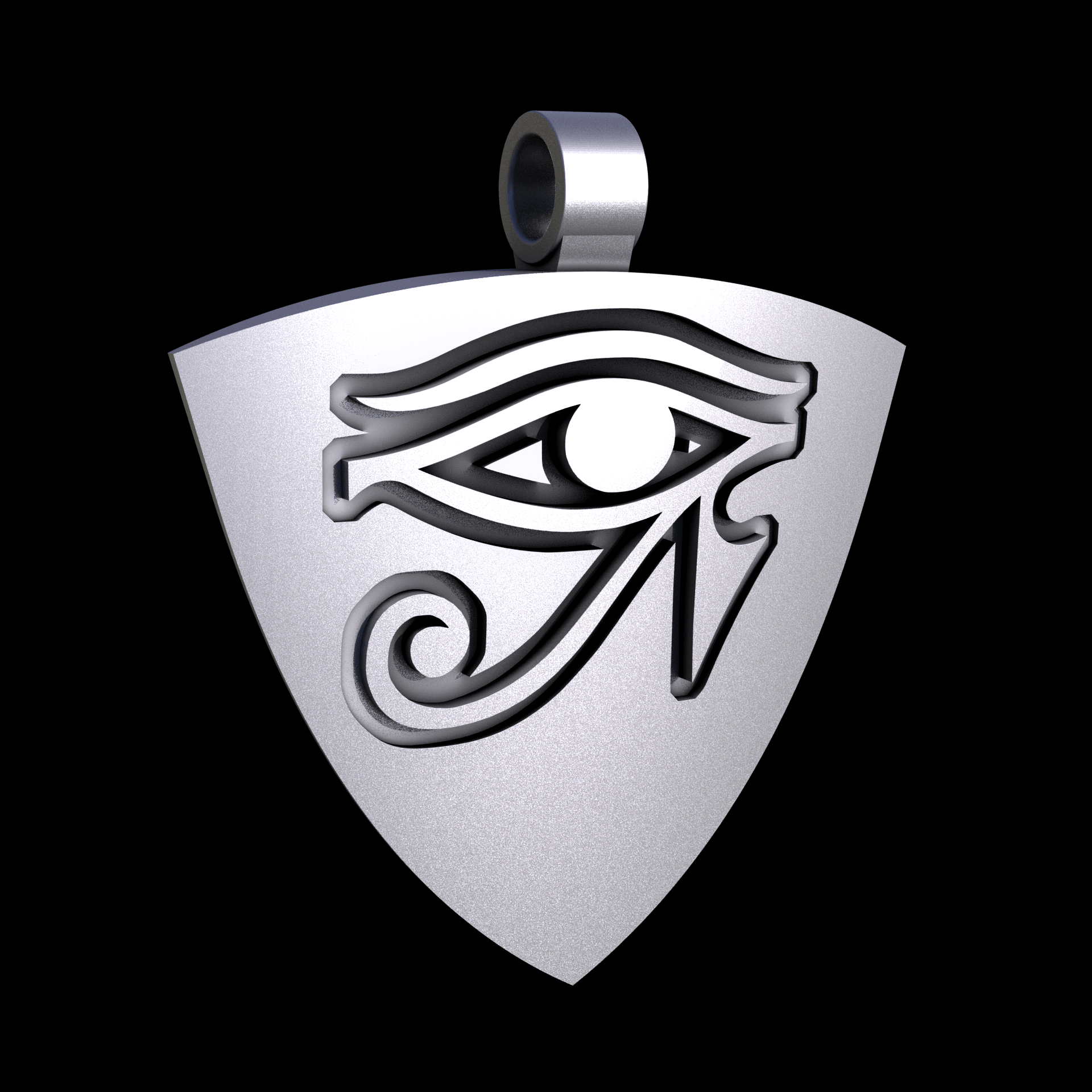 Stainless Steel 316L, manufactured using 3D printing, and media blasted after sintering, for a semi matte, rough surface finish.