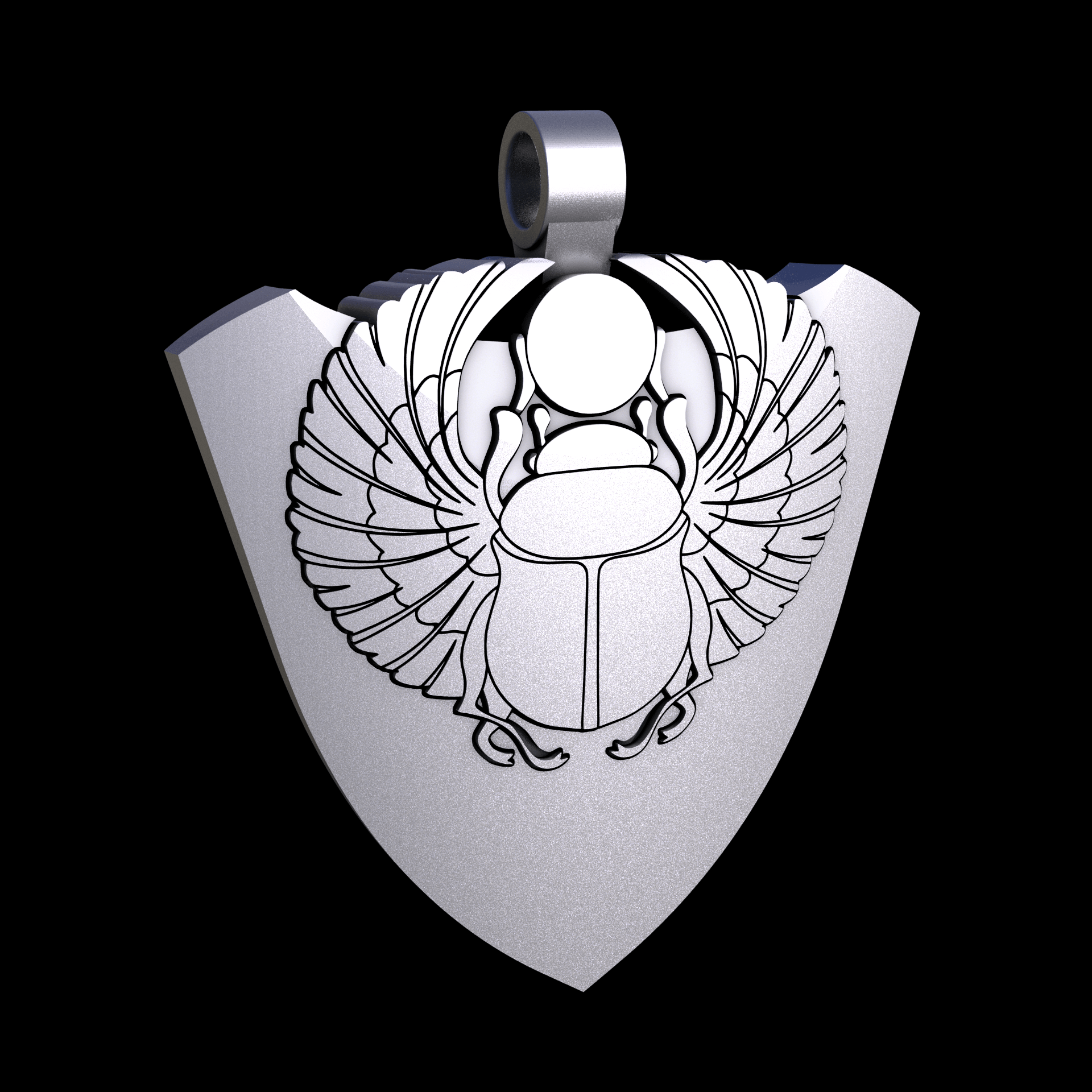 Stainless Steel 316L, manufactured using 3D printing, and media blasted after sintering, for a semi matte, rough surface finish.