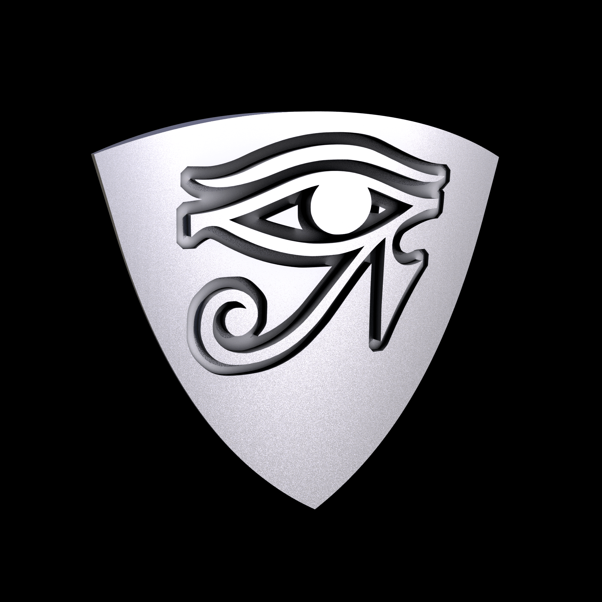 Stainless Steel 316L, manufactured using 3D printing, and media blasted after sintering, for a semi matte, rough surface finish.