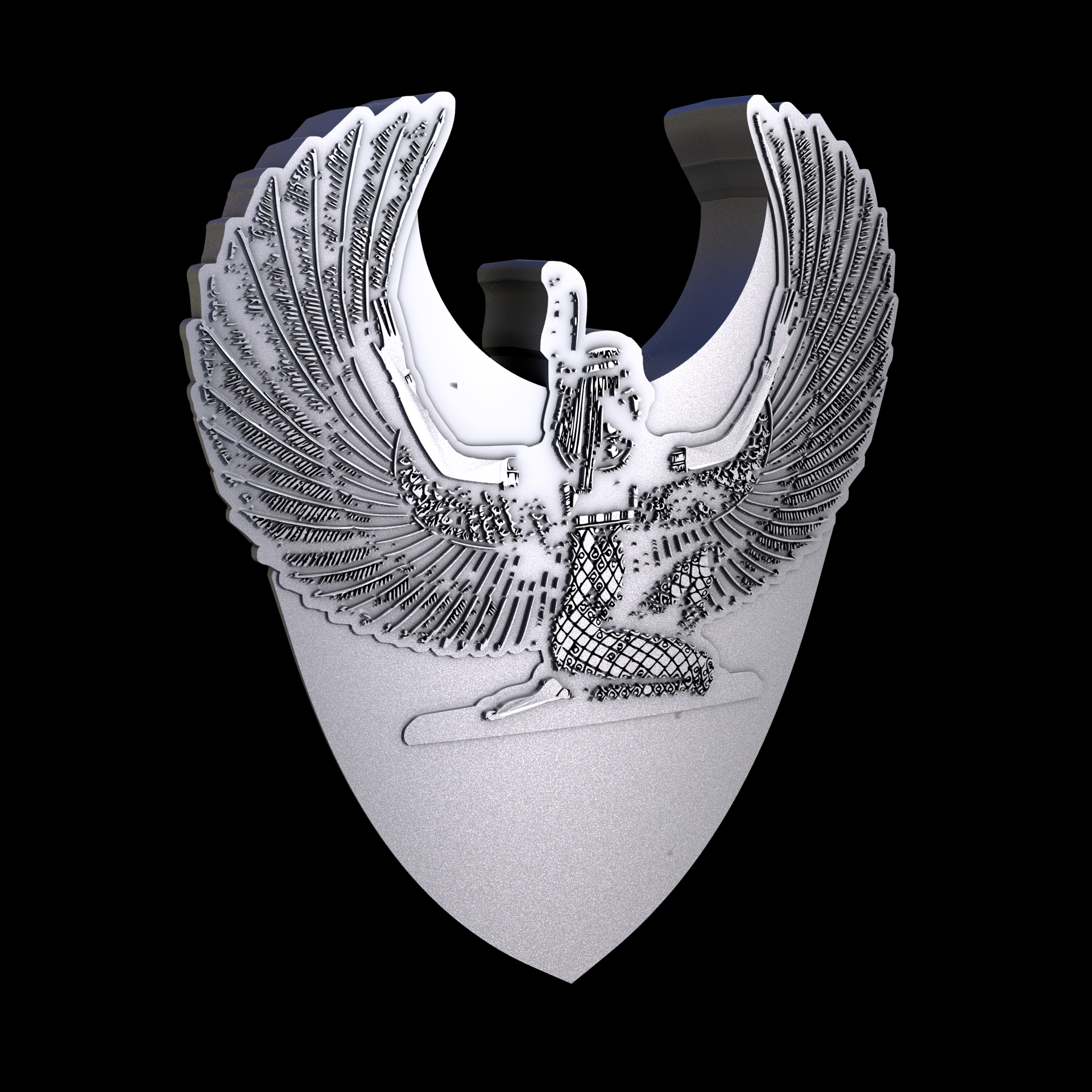 Stainless Steel 316L, manufactured using 3D printing, and media blasted after sintering, for a semi matte, rough surface finish.