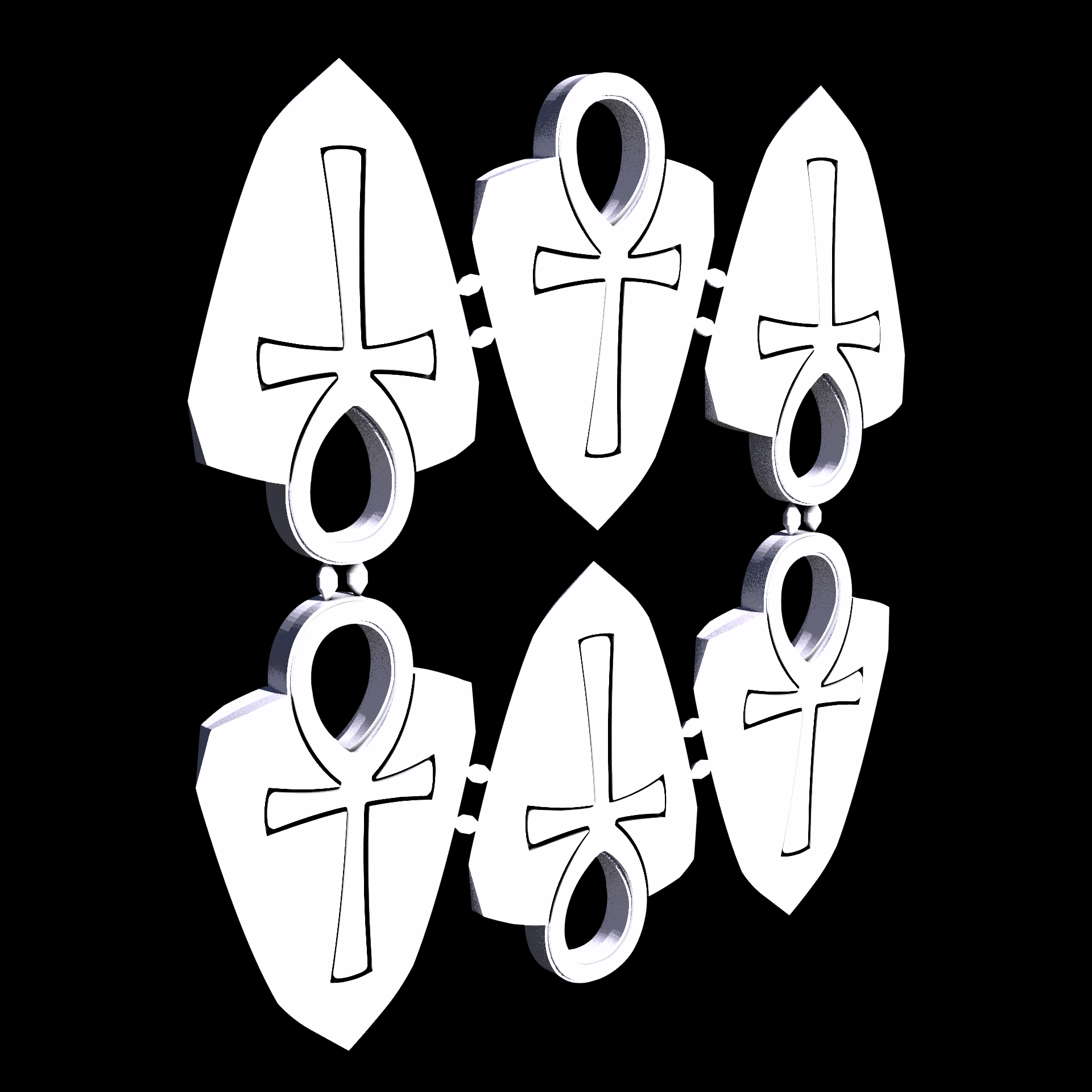 Nylon 12 plastic, manufactured using 3D printing, with a slightly rough, matte surface finish.