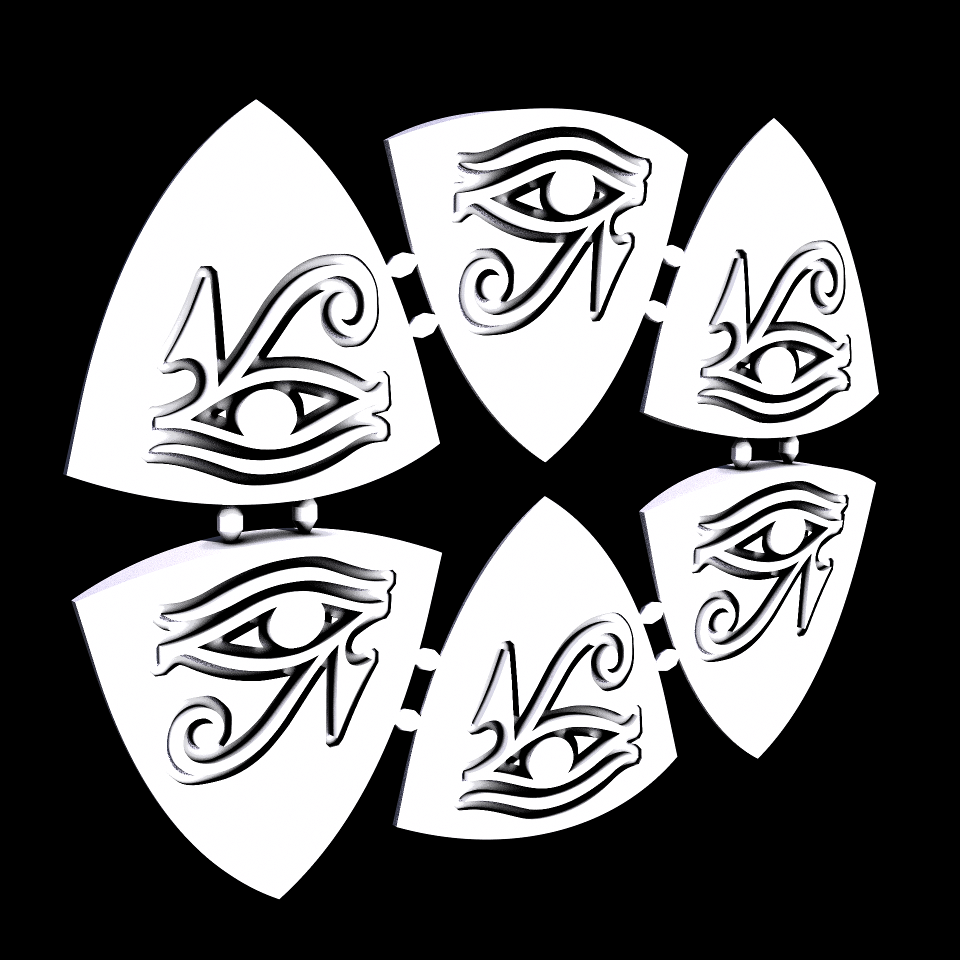 Thermoplastic Polyurethane, manufactured using Selective Laser Sintering (3D printing), that is flexible and rubber like, with a slightly rough, matte surface finish.