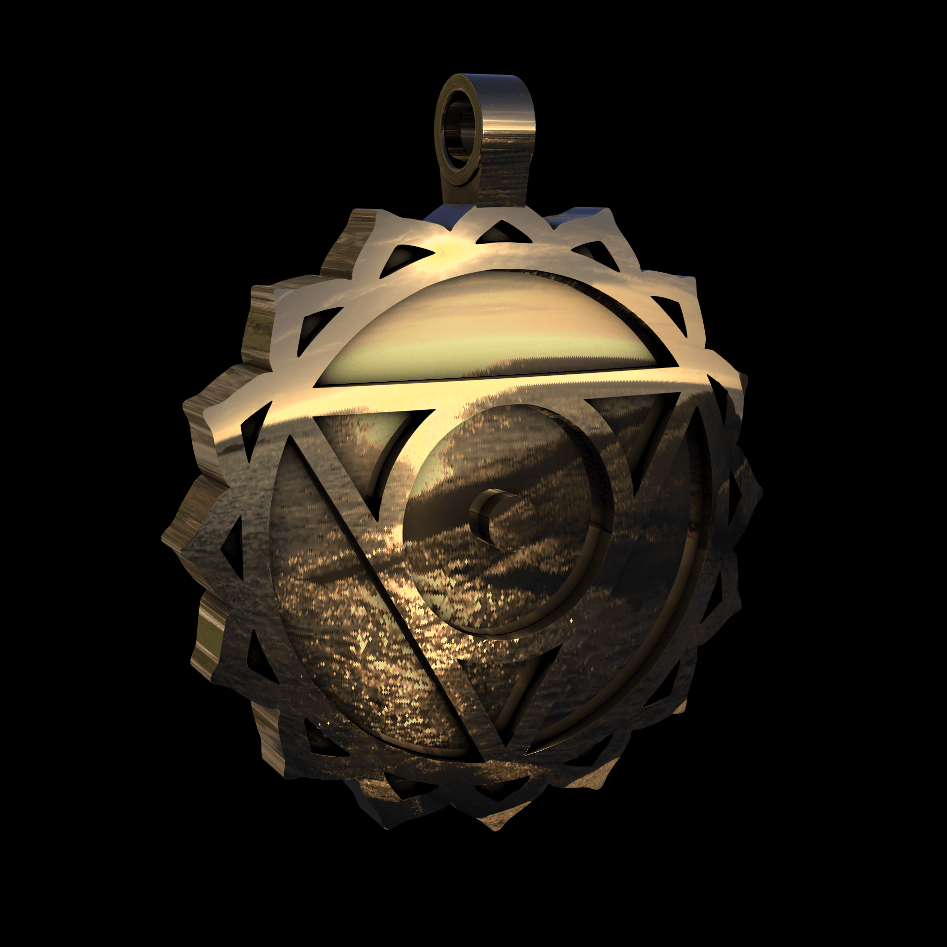 Brass manufactured using wax casting, with 0.5 micron thick eletroplated 14K Gold surface, polished for a shiny, smooth sheen surface.