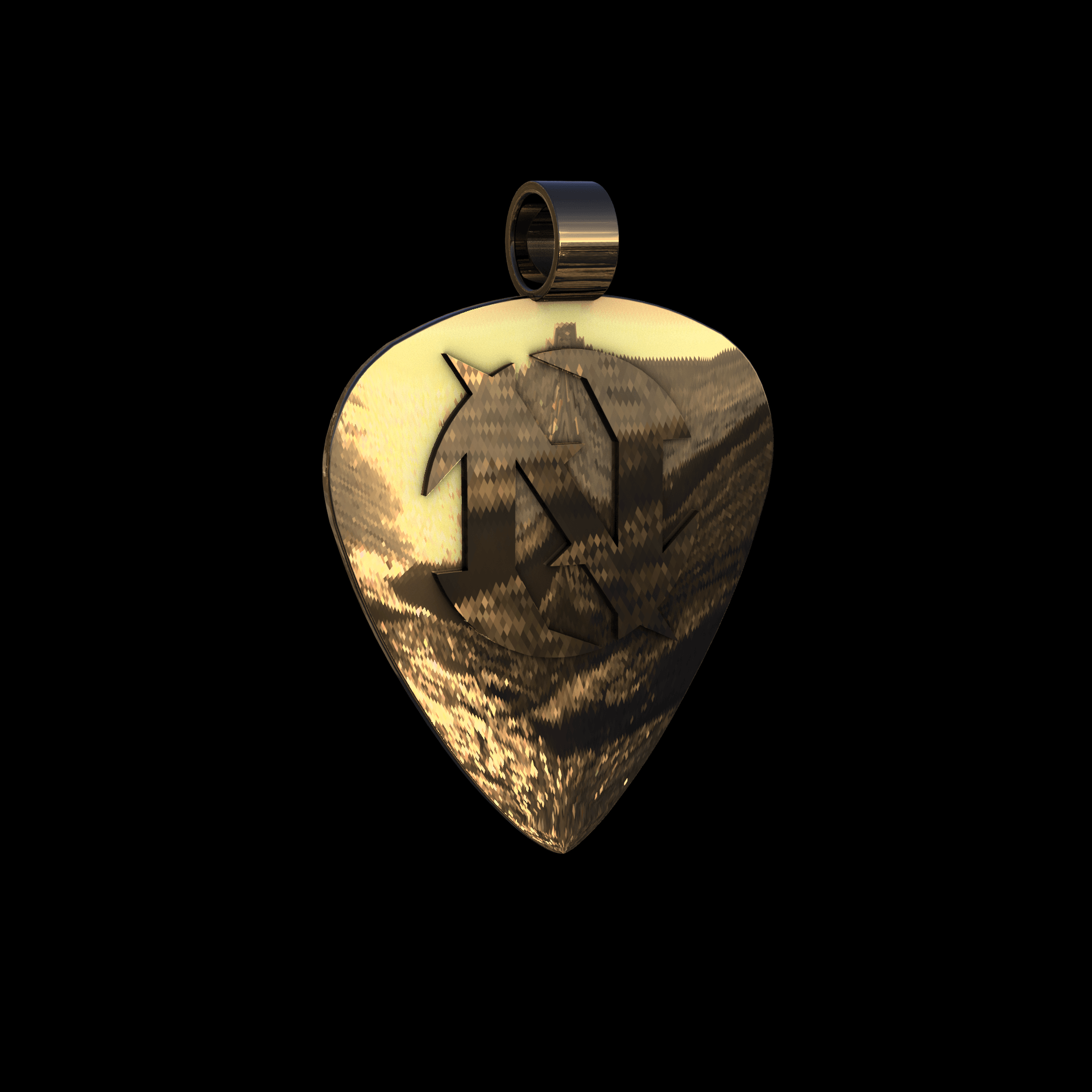 Brass manufactured using wax casting, with 0.5 micron thick eletroplated 14K Gold surface, polished for a shiny, smooth sheen surface.