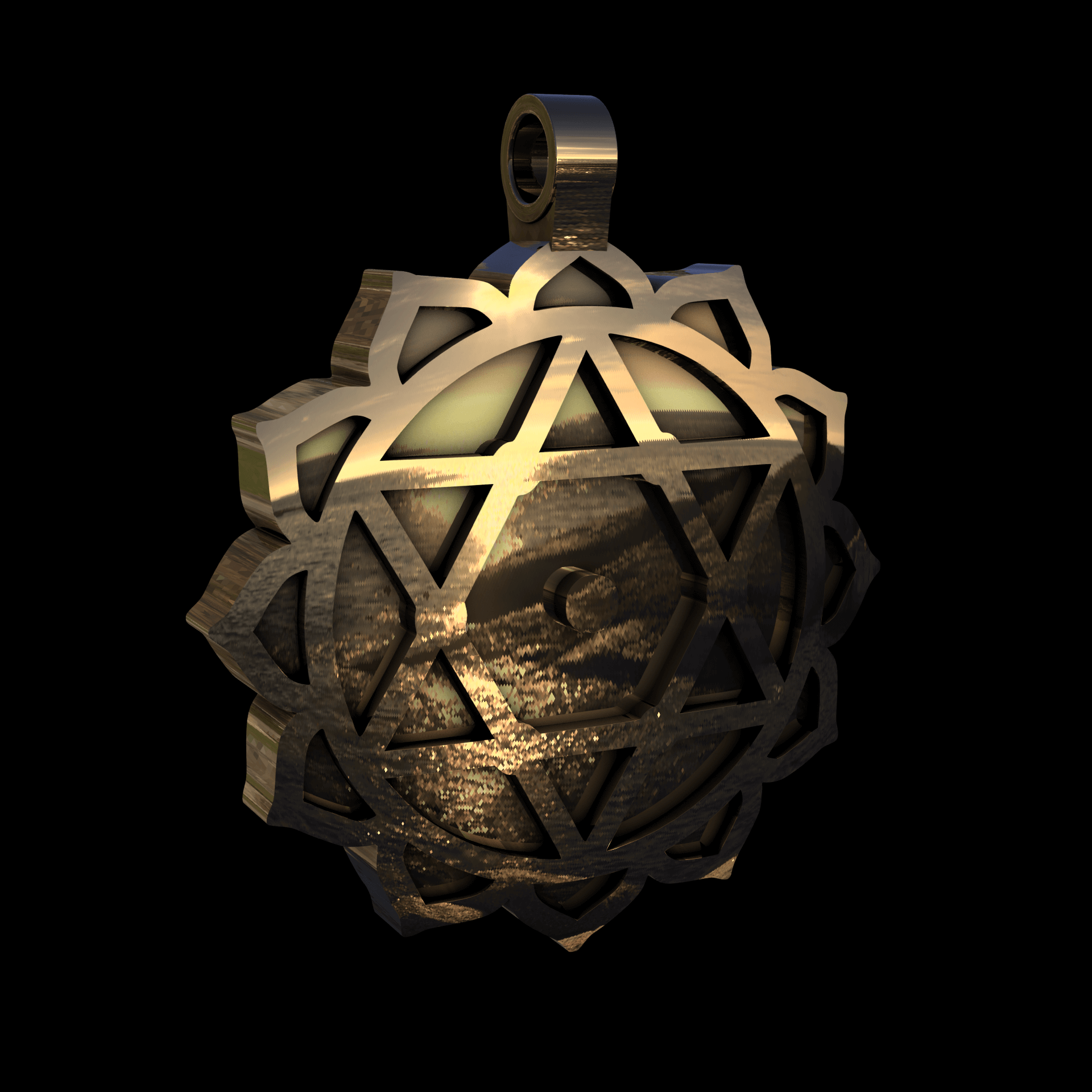 Brass manufactured using wax casting, with 0.5 micron thick eletroplated 14K Gold surface, polished for a shiny, smooth sheen surface.