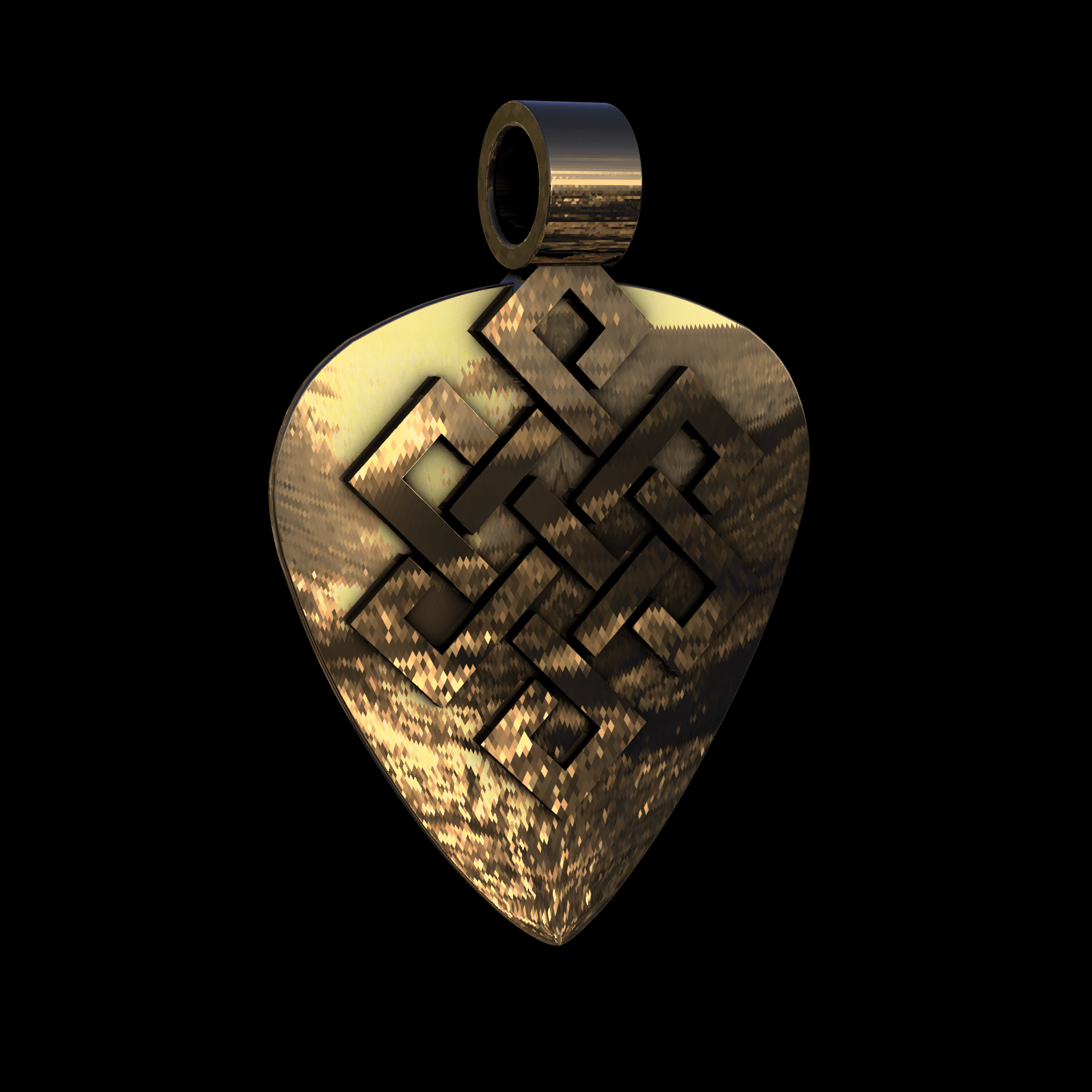 Brass manufactured using wax casting, with 0.5 micron thick eletroplated 14K Gold surface, polished for a shiny, smooth sheen surface.