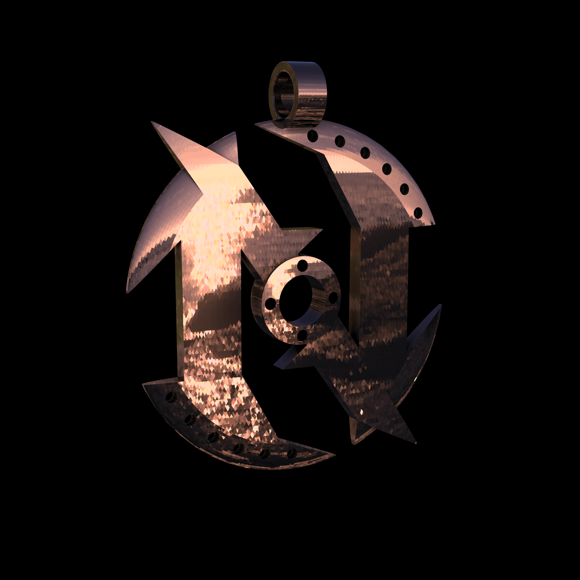 14K Rose Gold manufactured using wax casting, and polished for a shiny, smooth sheen surface.