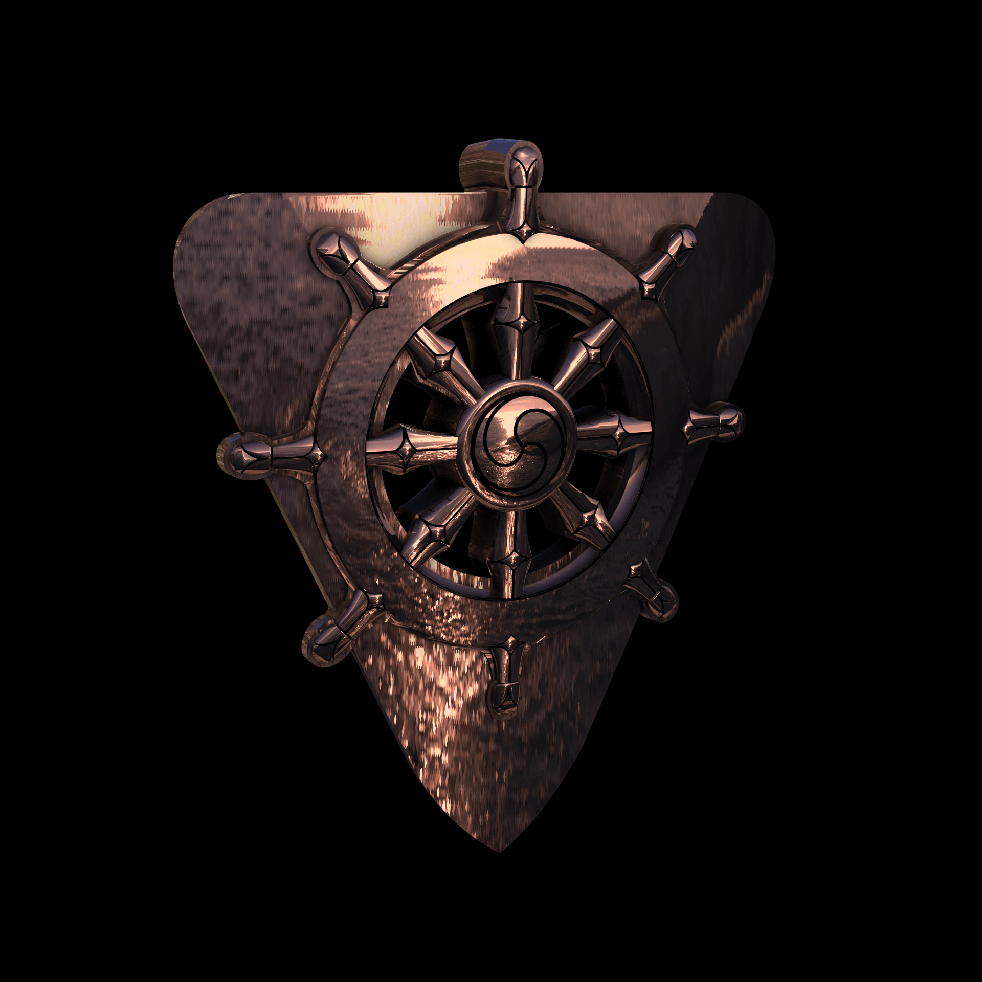 14K Rose Gold manufactured using wax casting, and polished for a shiny, smooth sheen surface.