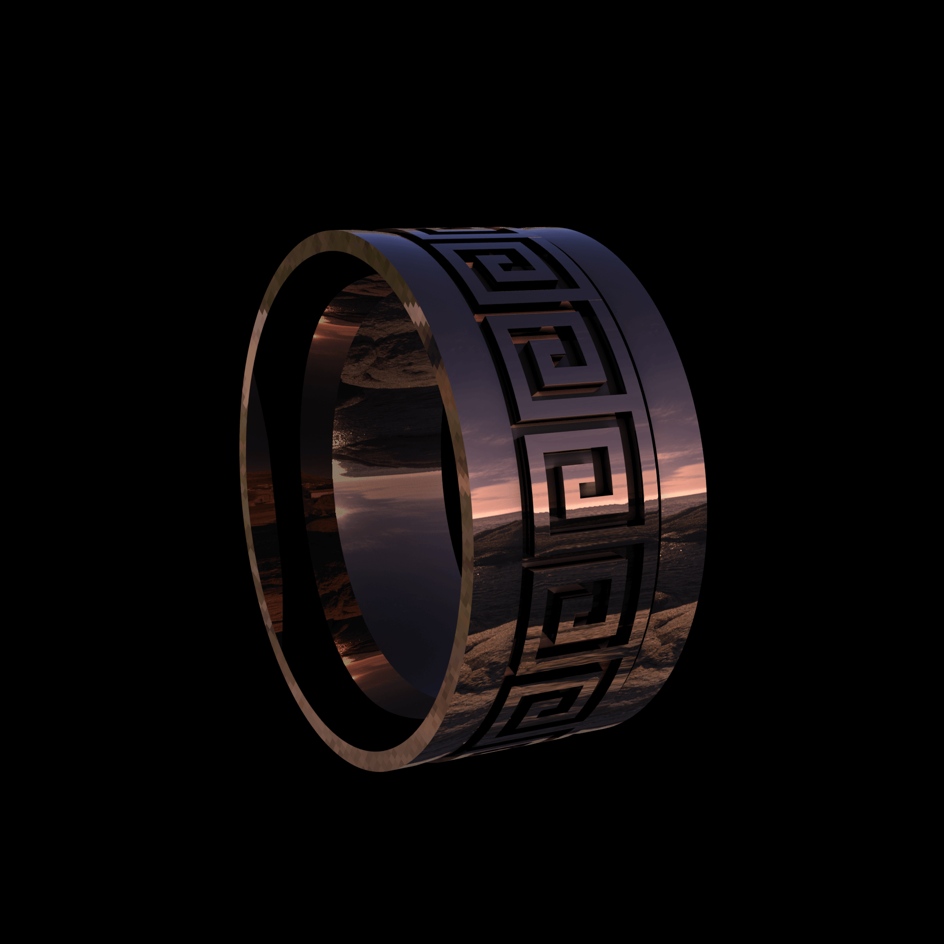 14K Rose Gold manufactured using wax casting, and polished for a shiny, smooth sheen surface.