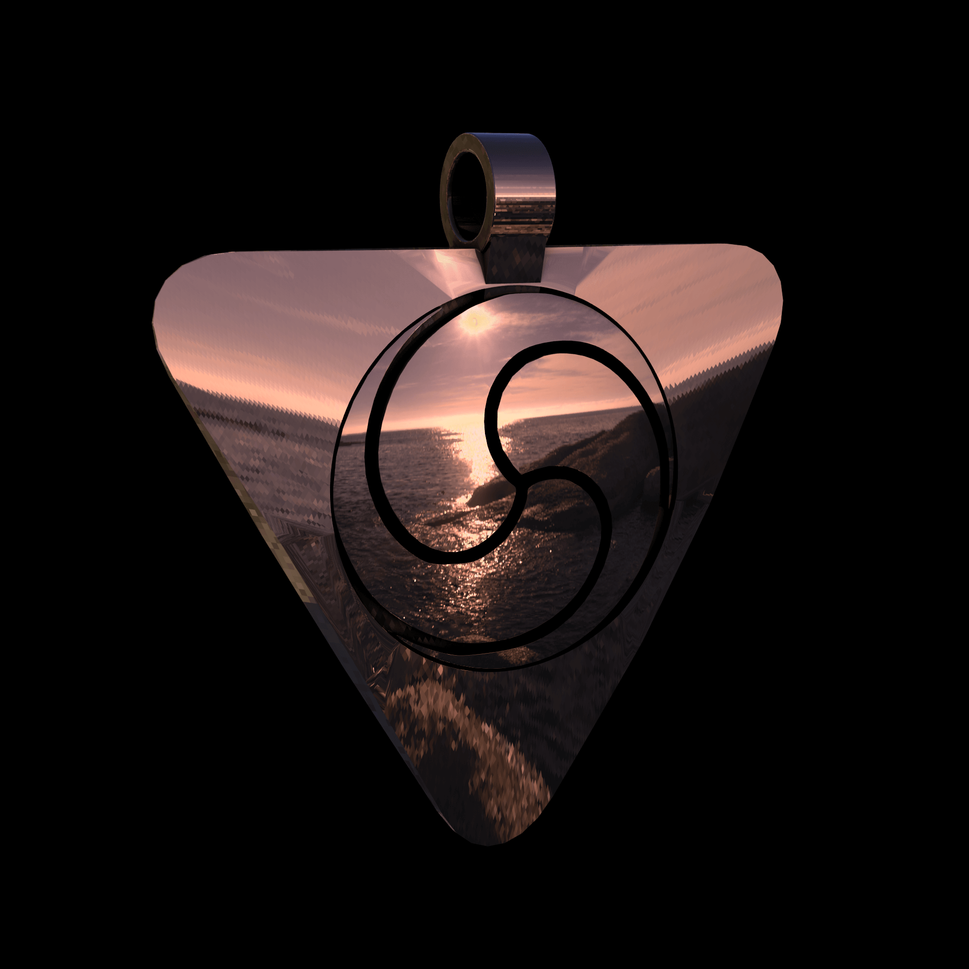 14K Rose Gold manufactured using wax casting, and polished for a shiny, smooth sheen surface.