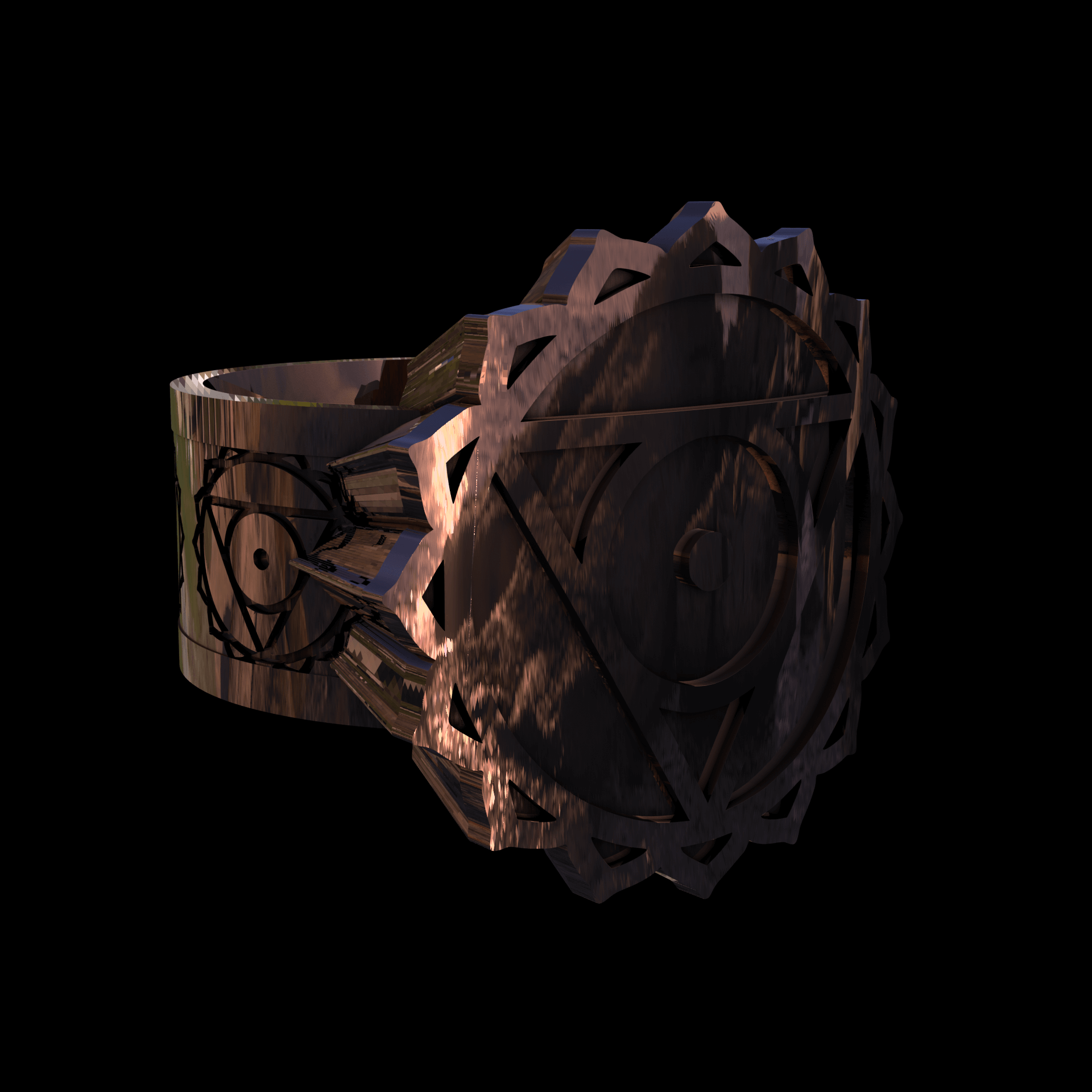 14K Rose Gold manufactured using wax casting, and polished for a shiny, smooth sheen surface.