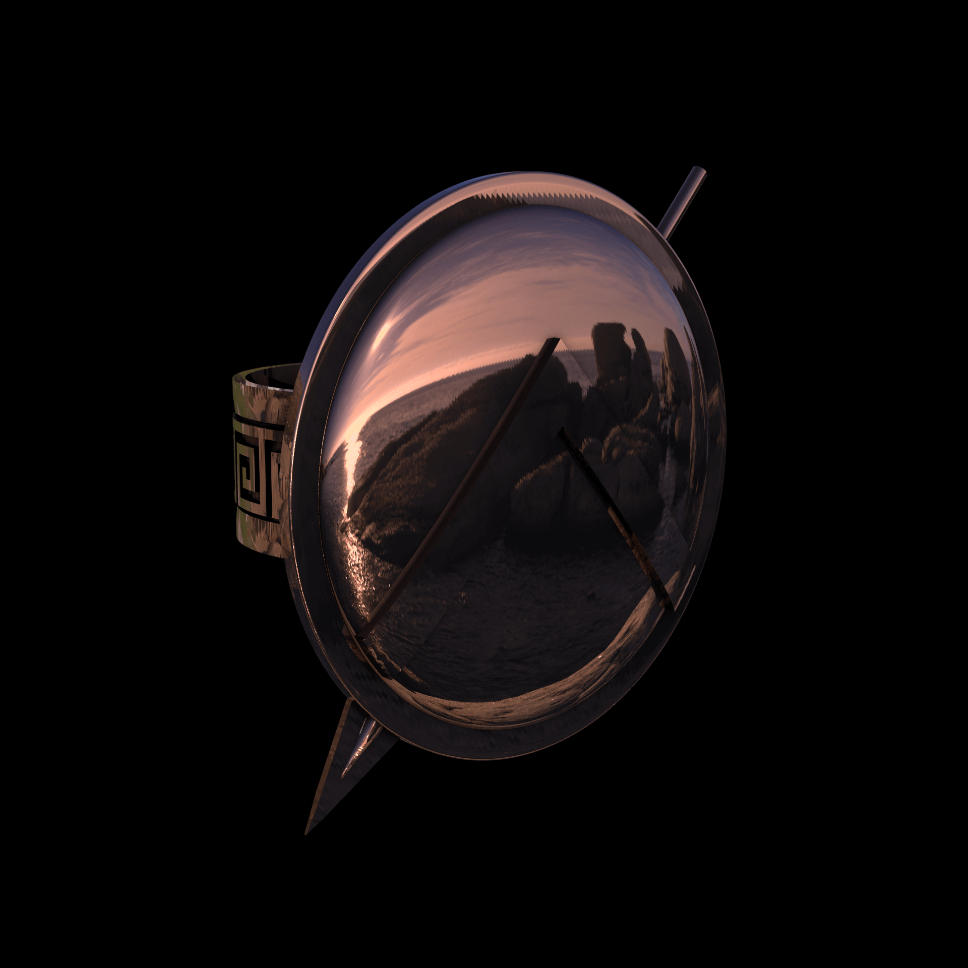 14K Rose Gold manufactured using wax casting, and polished for a shiny, smooth sheen surface.