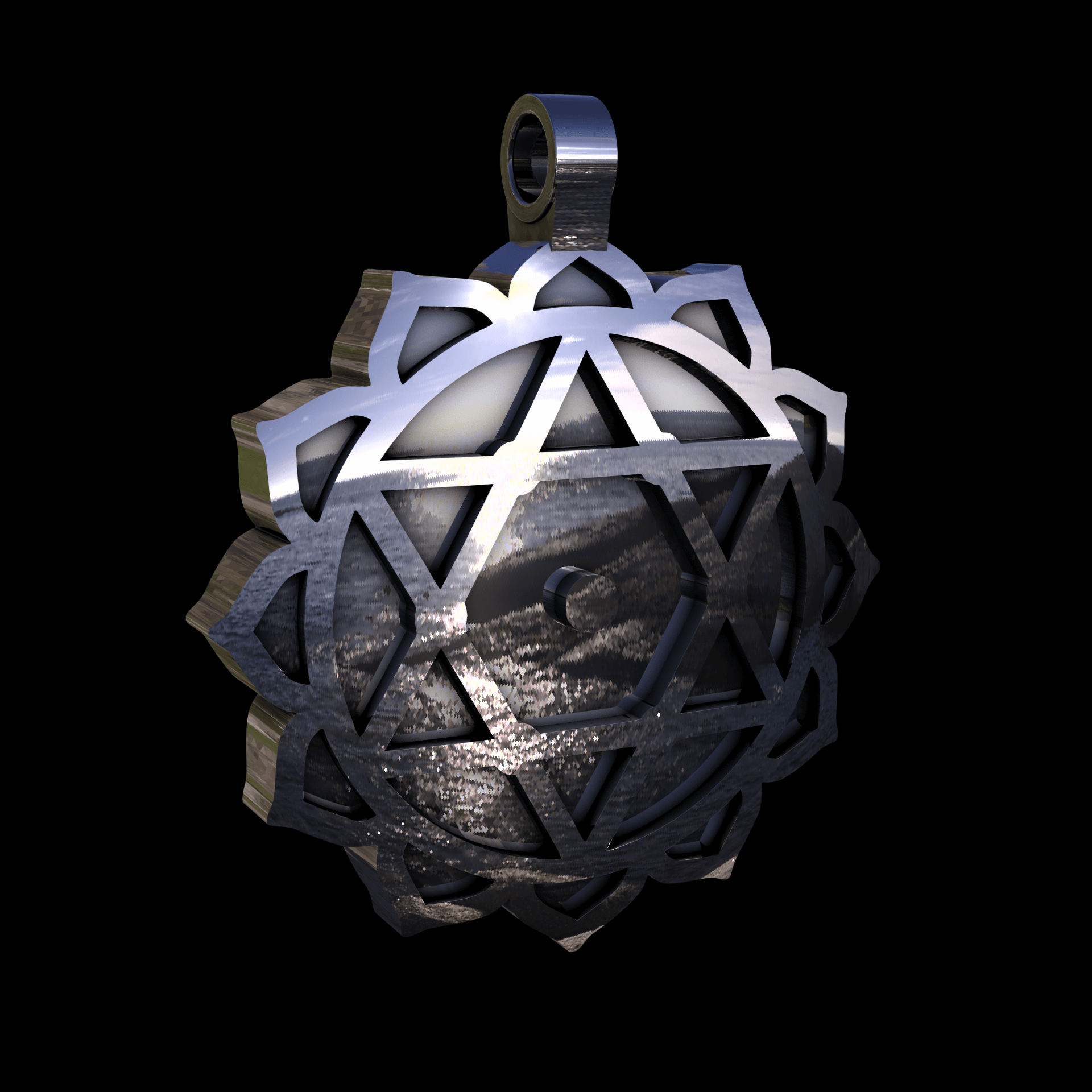 14K White Gold manufactured using wax casting, and polished for a shiny, smooth sheen surface.