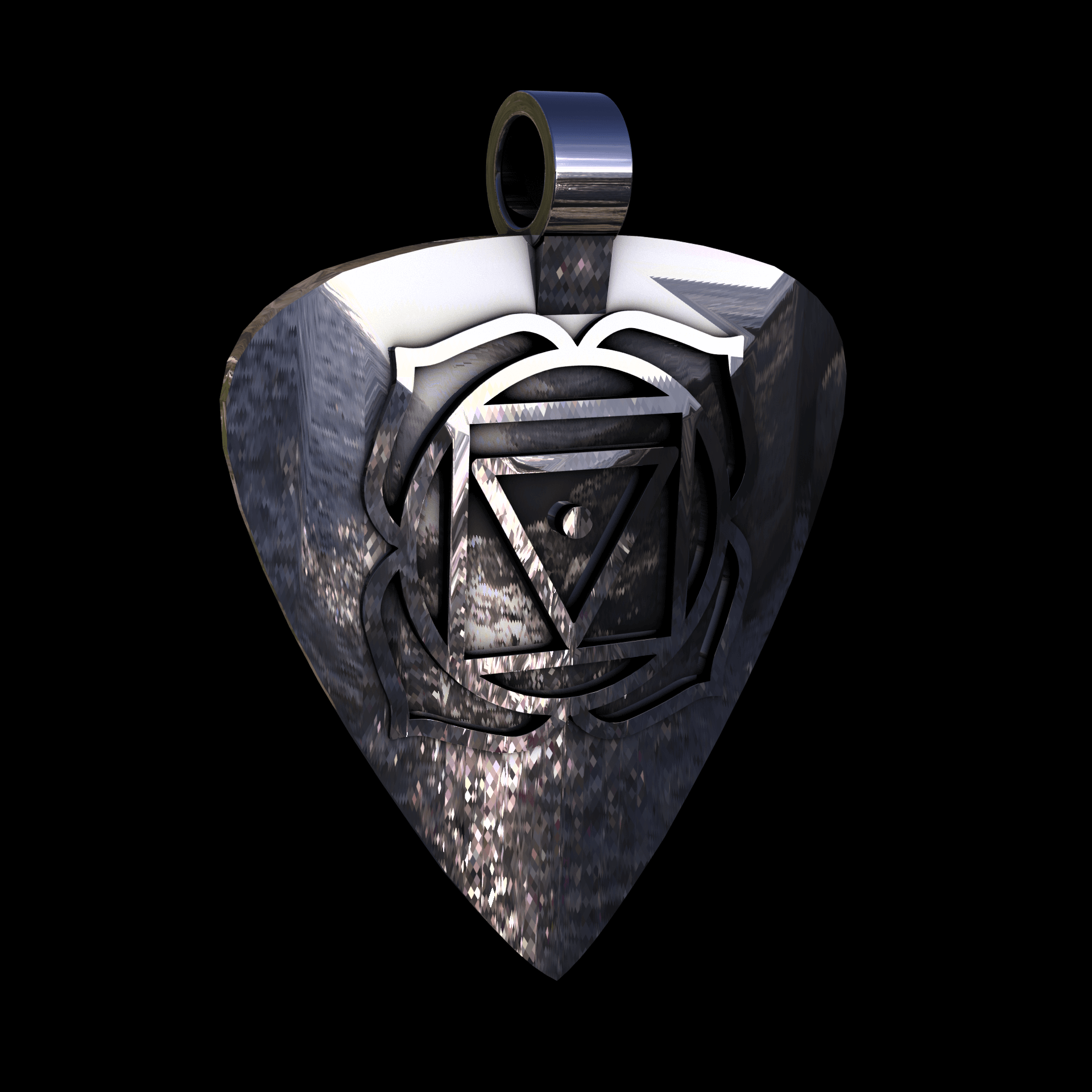 14K White Gold manufactured using wax casting, and polished for a shiny, smooth sheen surface.