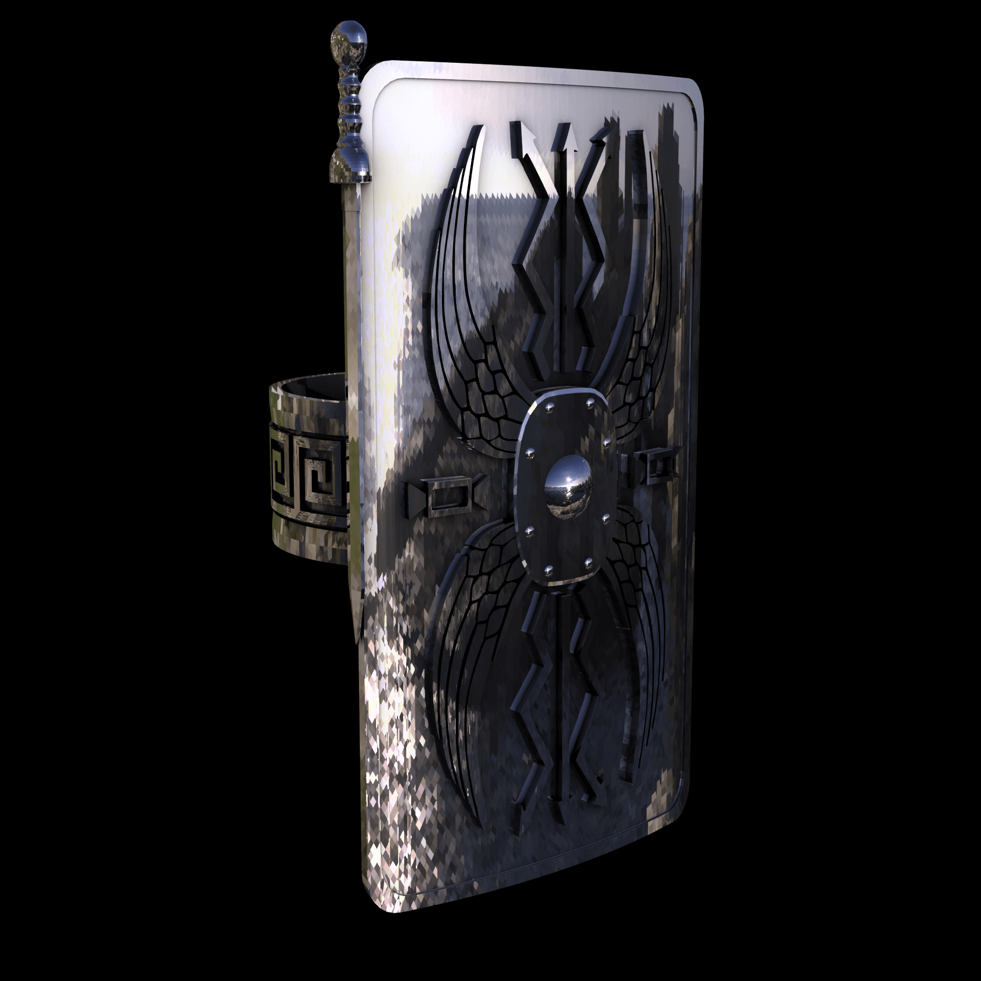 14K White Gold manufactured using wax casting, and polished for a shiny, smooth sheen surface.