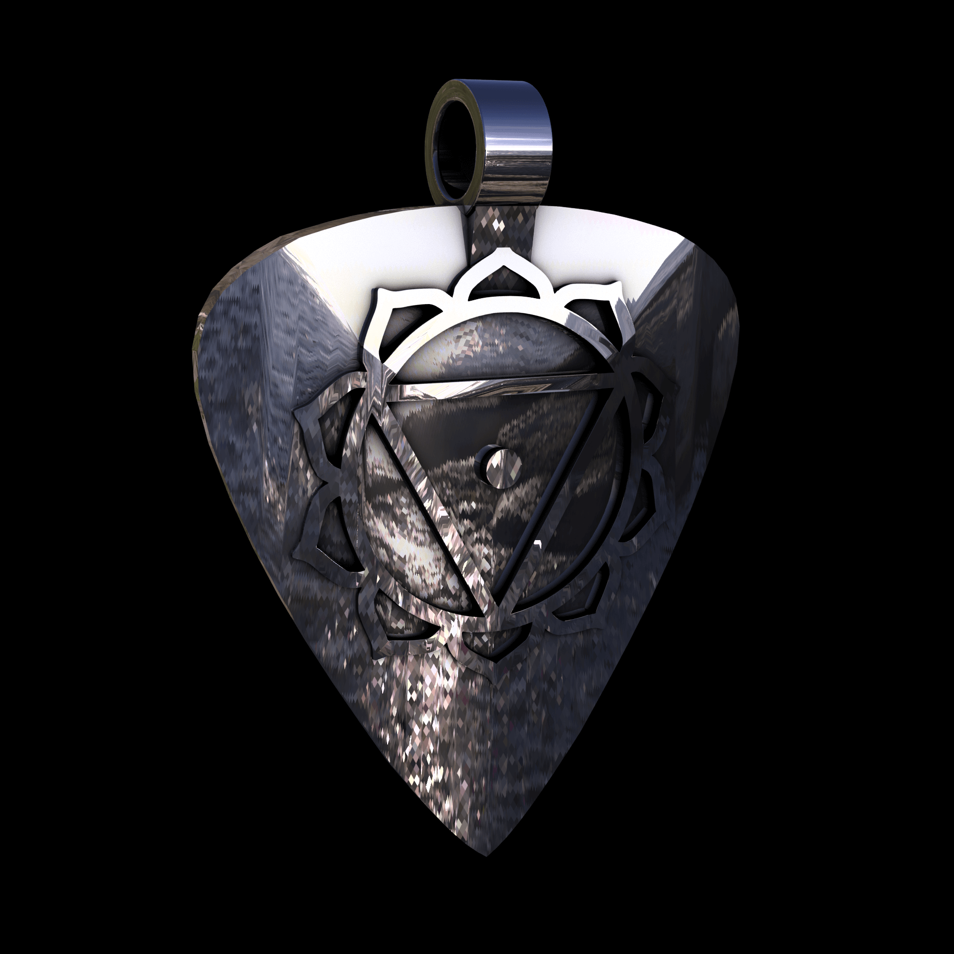 14K White Gold manufactured using wax casting, and polished for a shiny, smooth sheen surface.