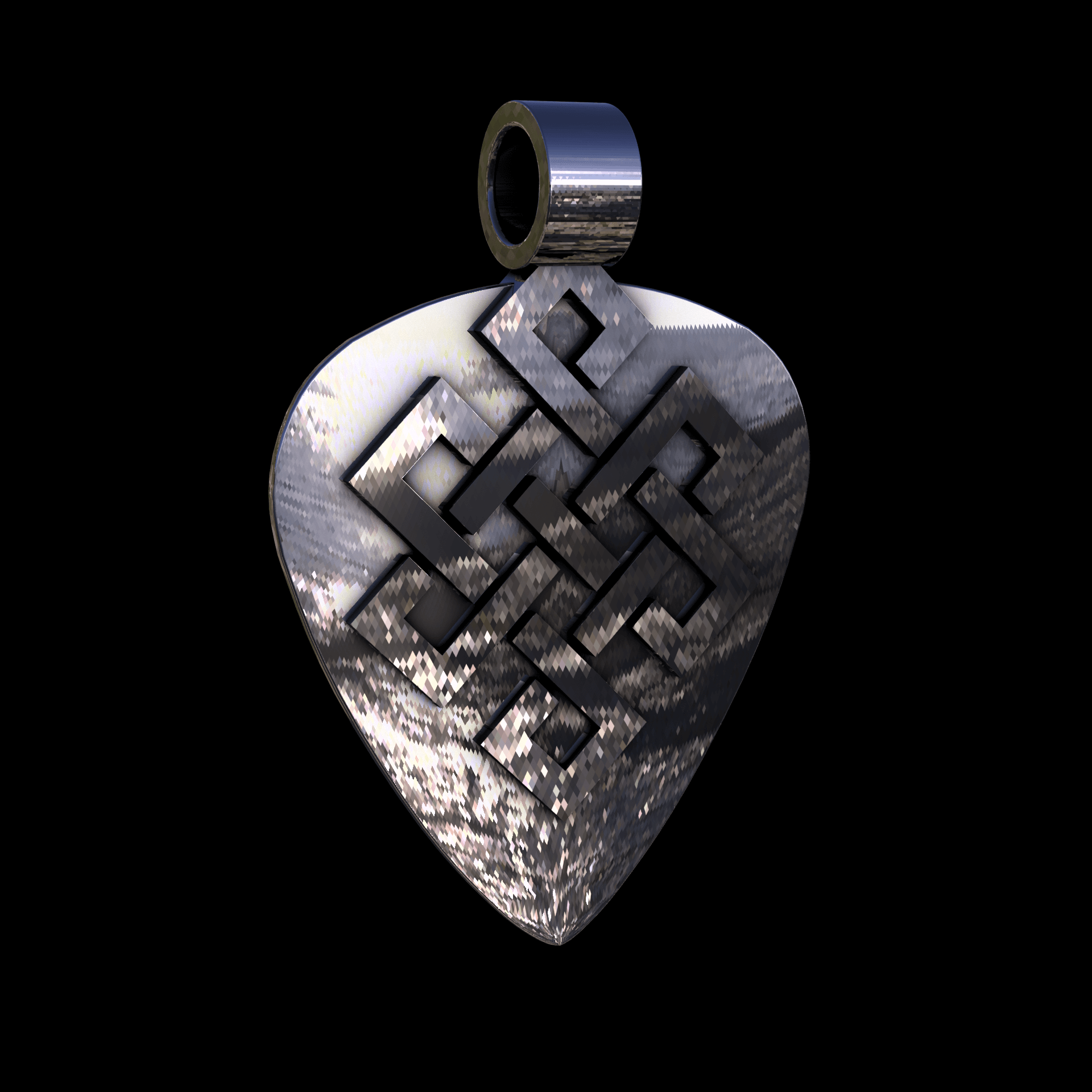 14K White Gold manufactured using wax casting, and polished for a shiny, smooth sheen surface.