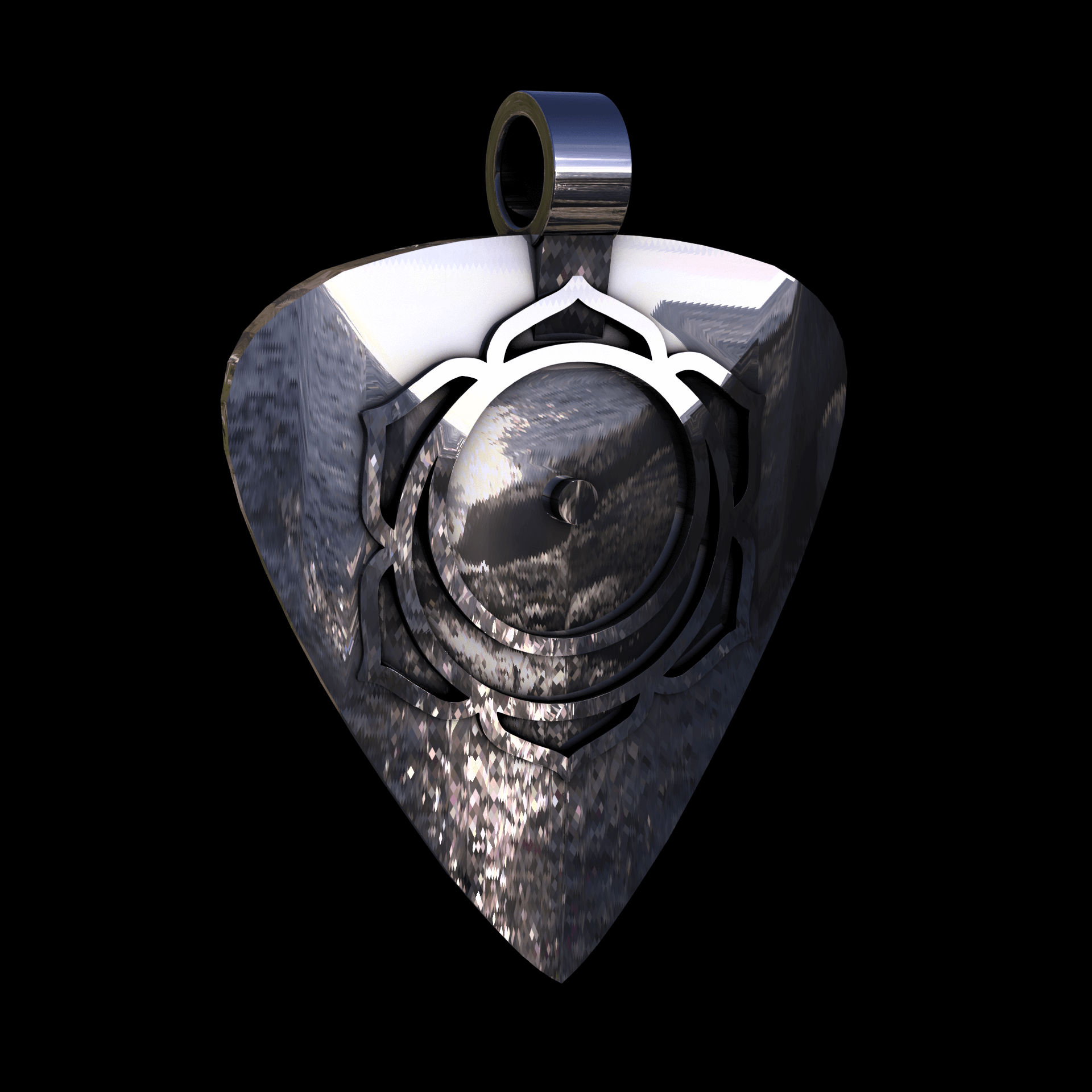 14K White Gold manufactured using wax casting, and polished for a shiny, smooth sheen surface.