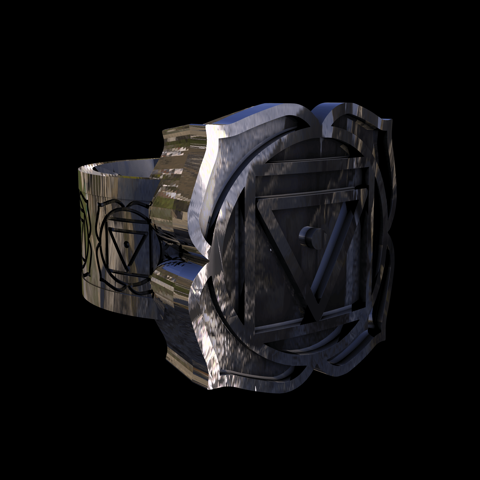 14K White Gold manufactured using wax casting, and polished for a shiny, smooth sheen surface.