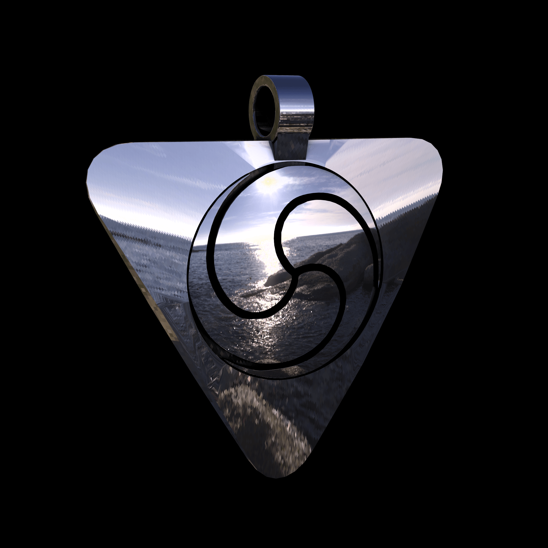 14K White Gold manufactured using wax casting, and polished for a shiny, smooth sheen surface.