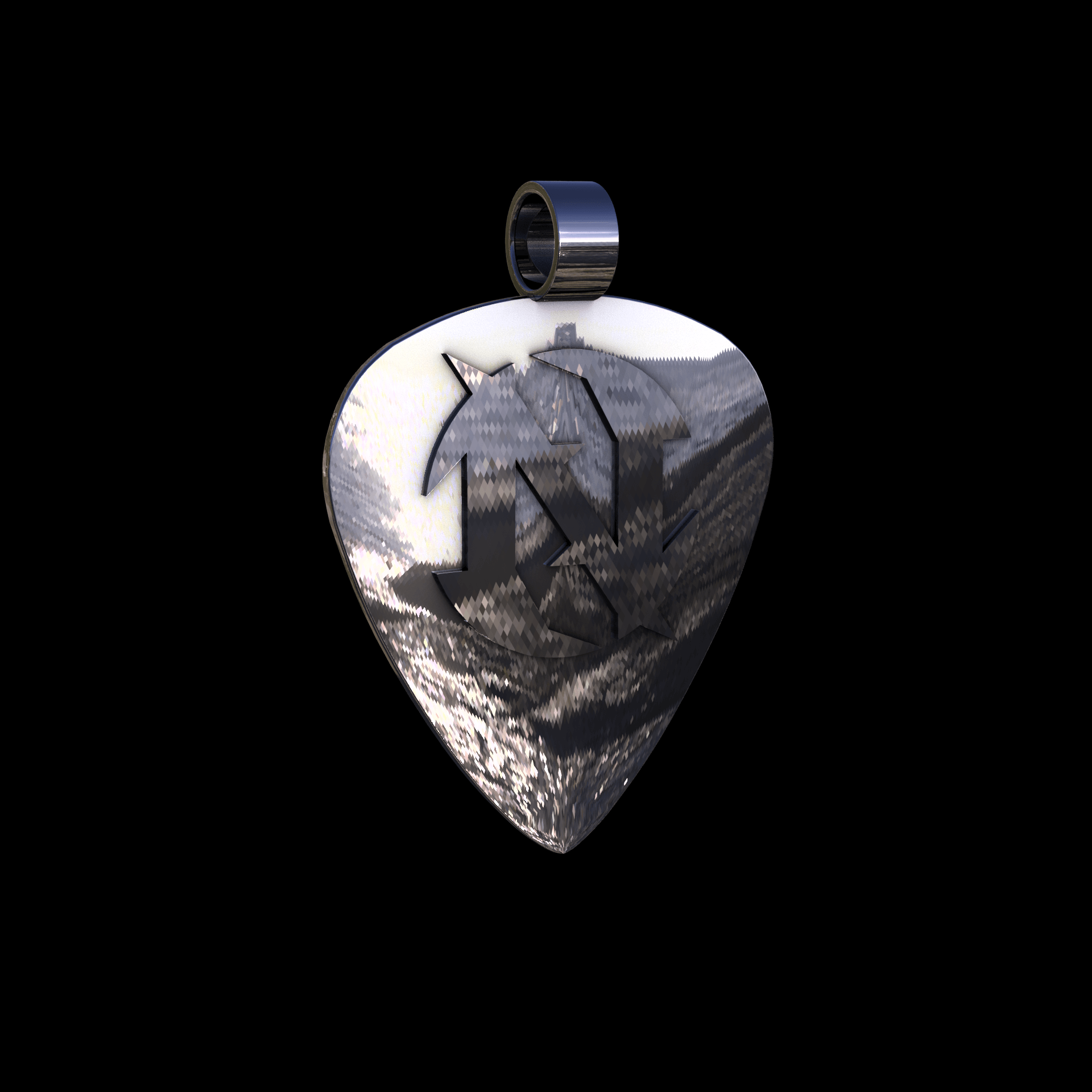 14K White Gold manufactured using wax casting, and polished for a shiny, smooth sheen surface.