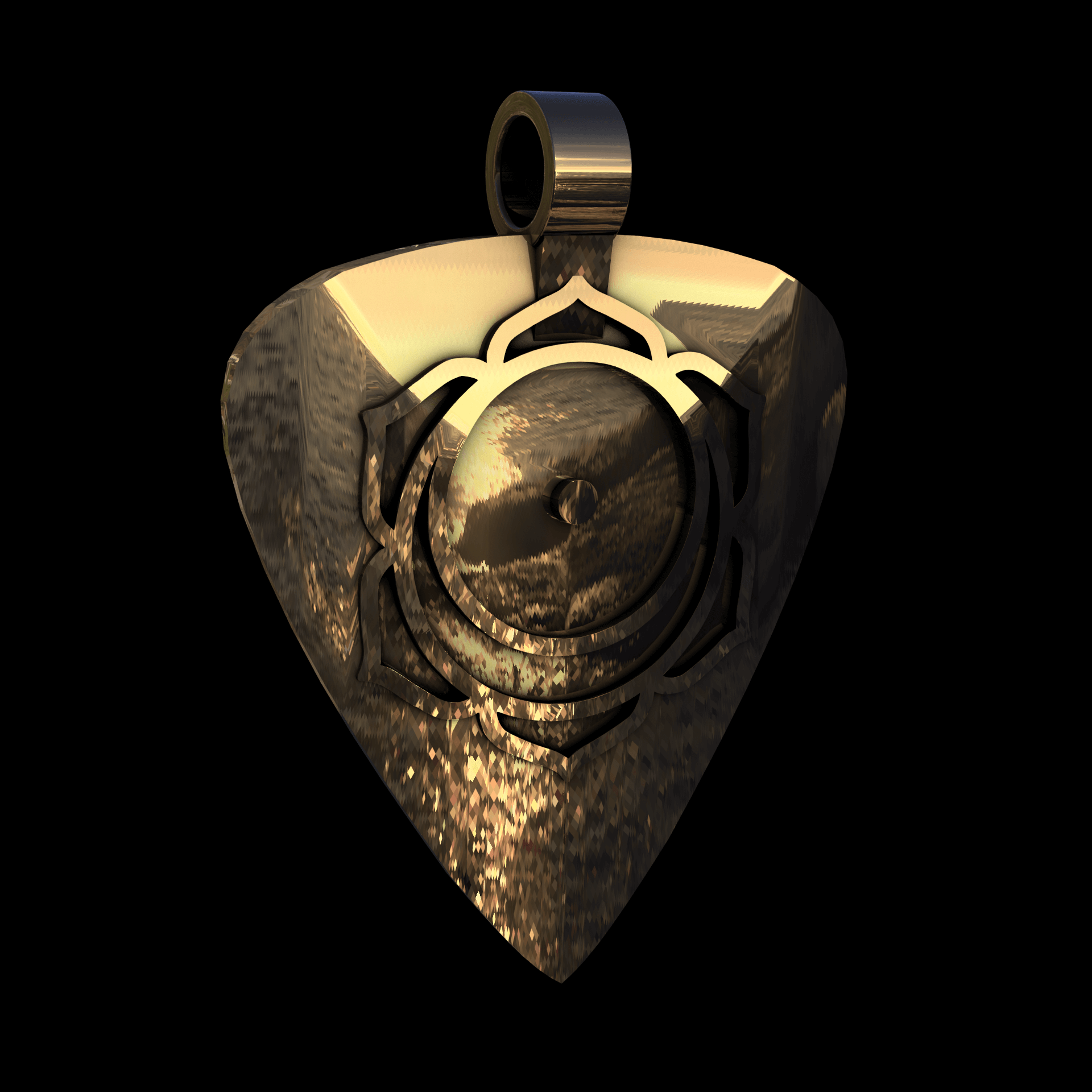 14K Yellow Gold manufactured using wax casting, and polished for a shiny, smooth sheen surface.