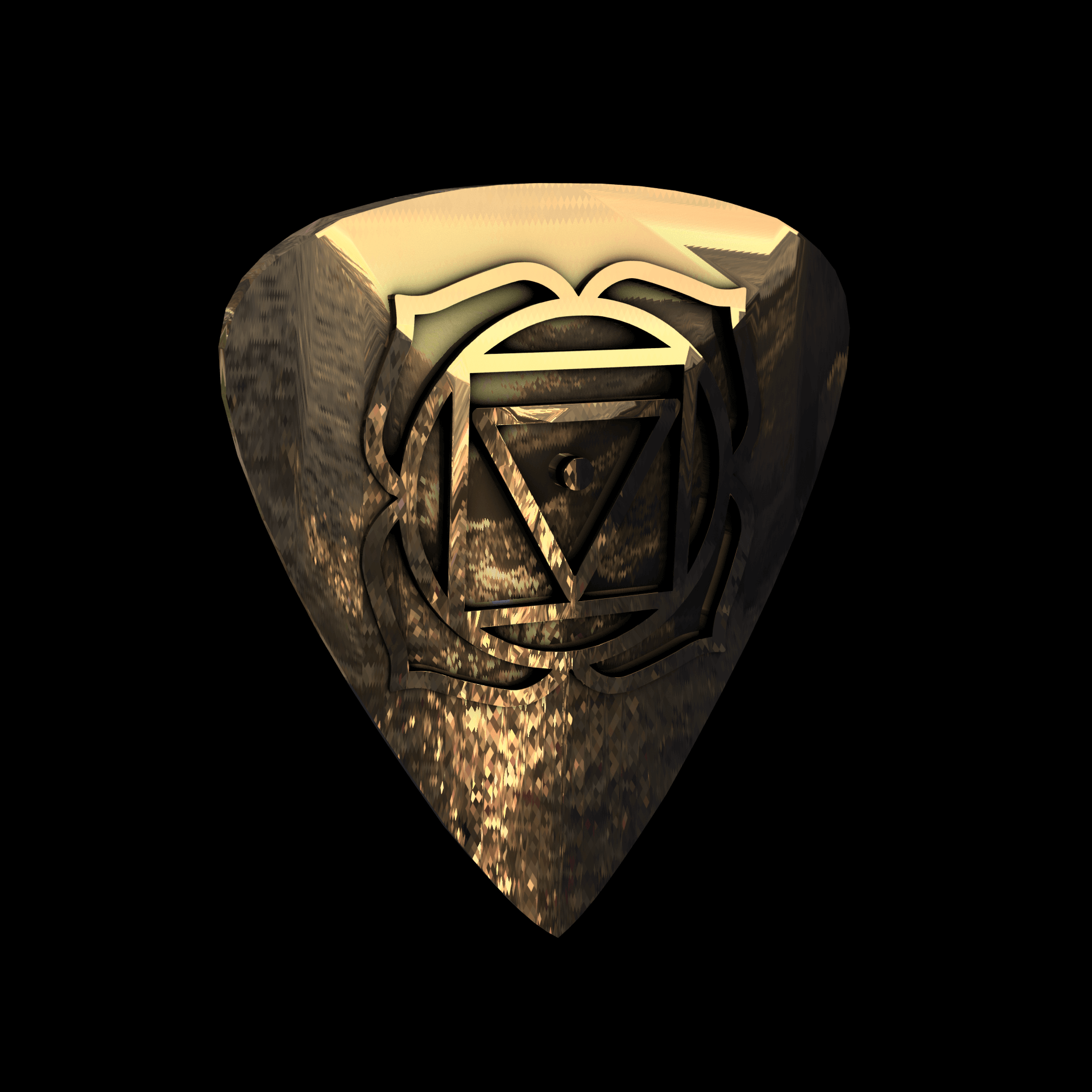 14K Yellow Gold manufactured using wax casting, and polished for a shiny, smooth sheen surface.