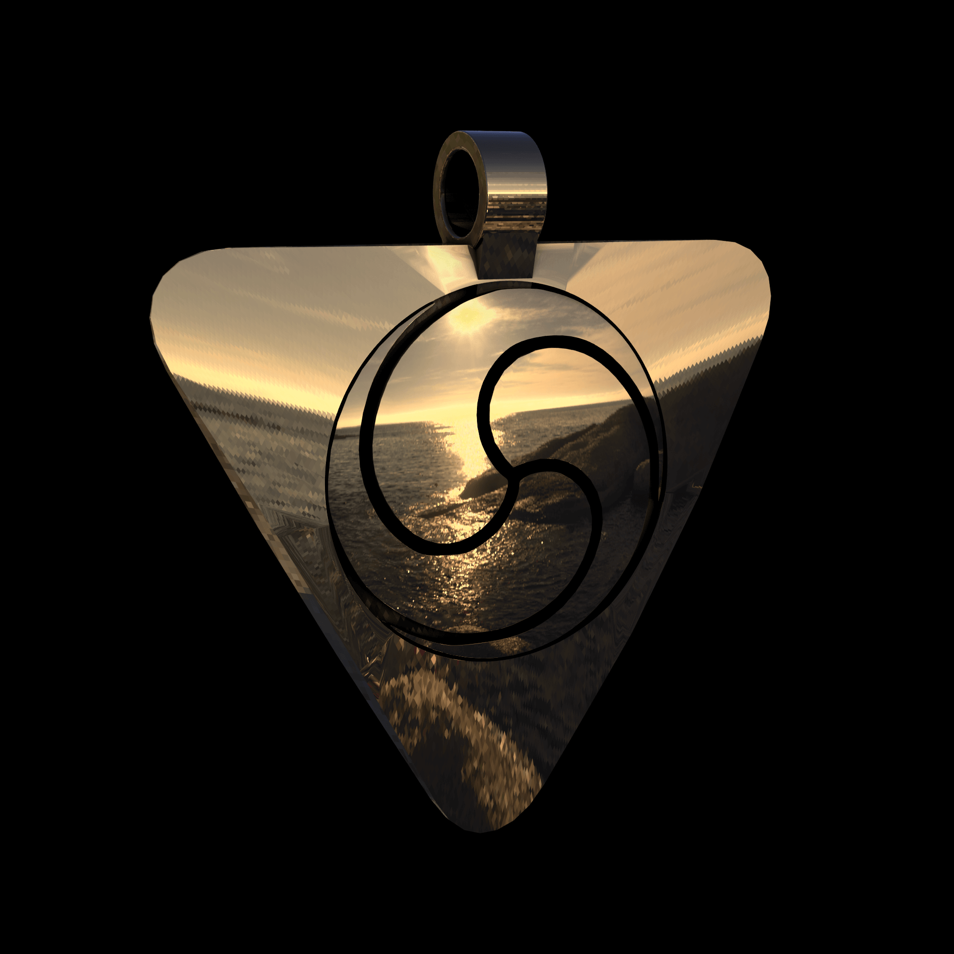 14K Yellow Gold manufactured using wax casting, and polished for a shiny, smooth sheen surface.