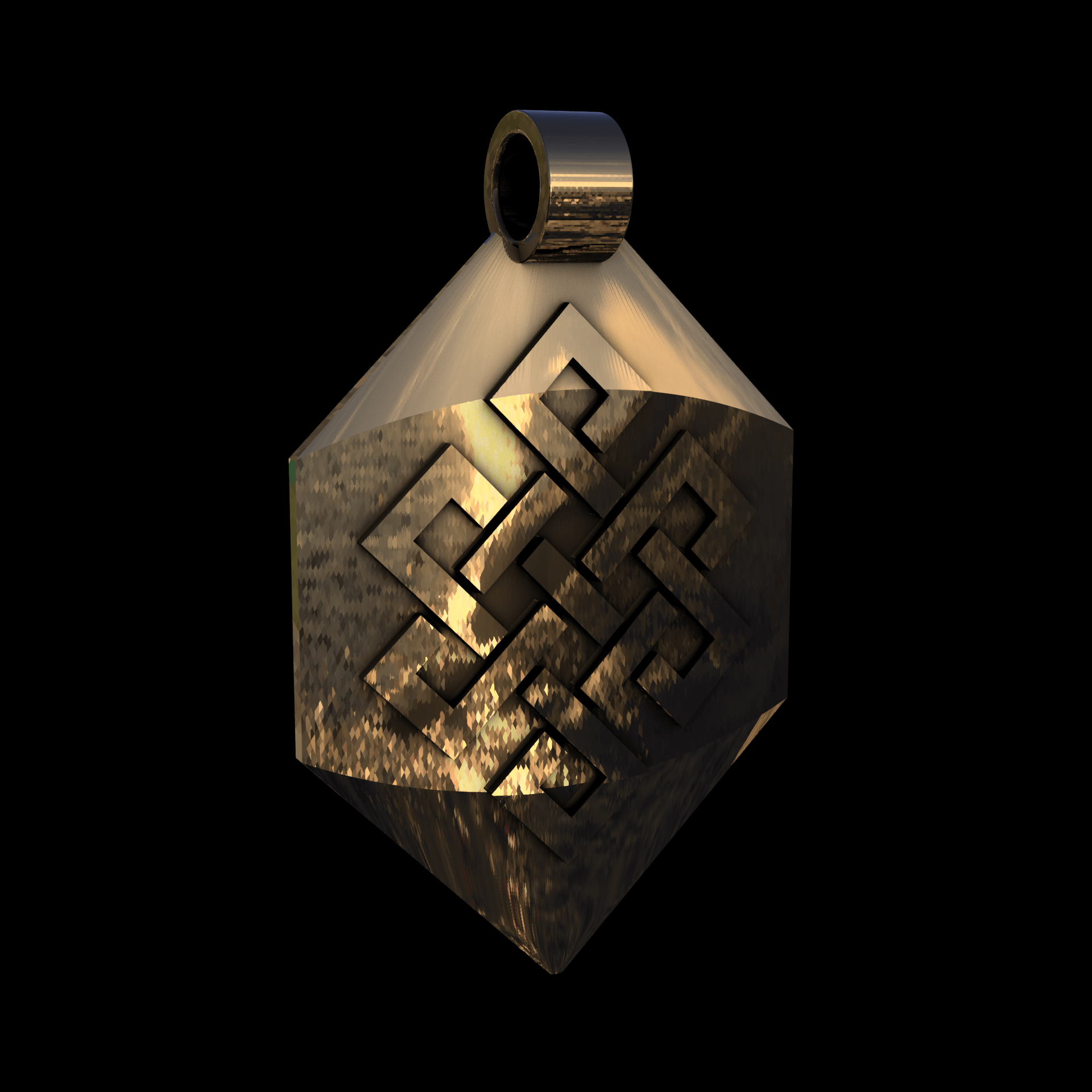 14K Yellow Gold manufactured using wax casting, and polished for a shiny, smooth sheen surface.