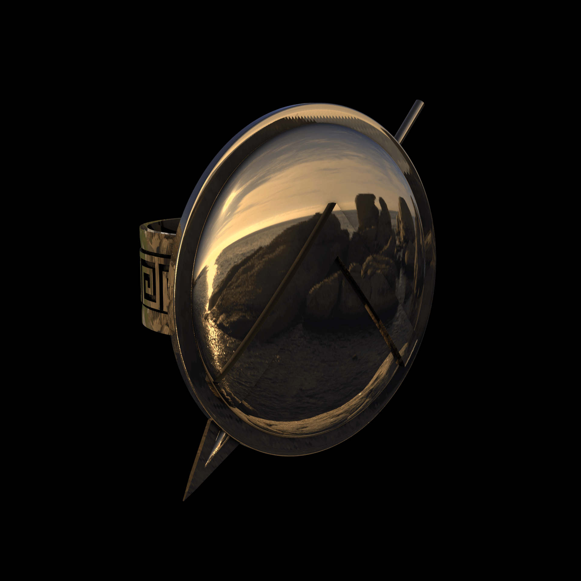 14K Yellow Gold manufactured using wax casting, and polished for a shiny, smooth sheen surface.