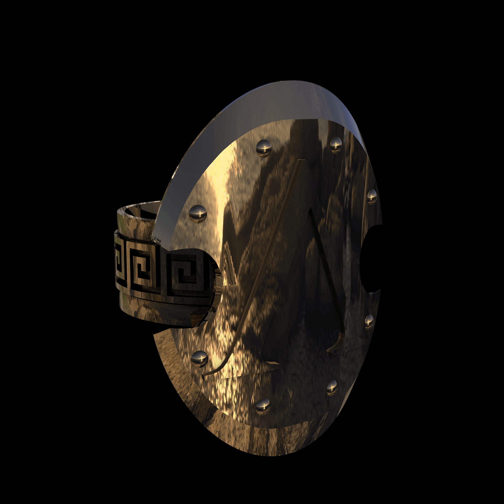 Brass manufactured using wax casting, with 0.5 micron thick eletroplated 18K Gold surface, polished for a shiny, smooth sheen surface.