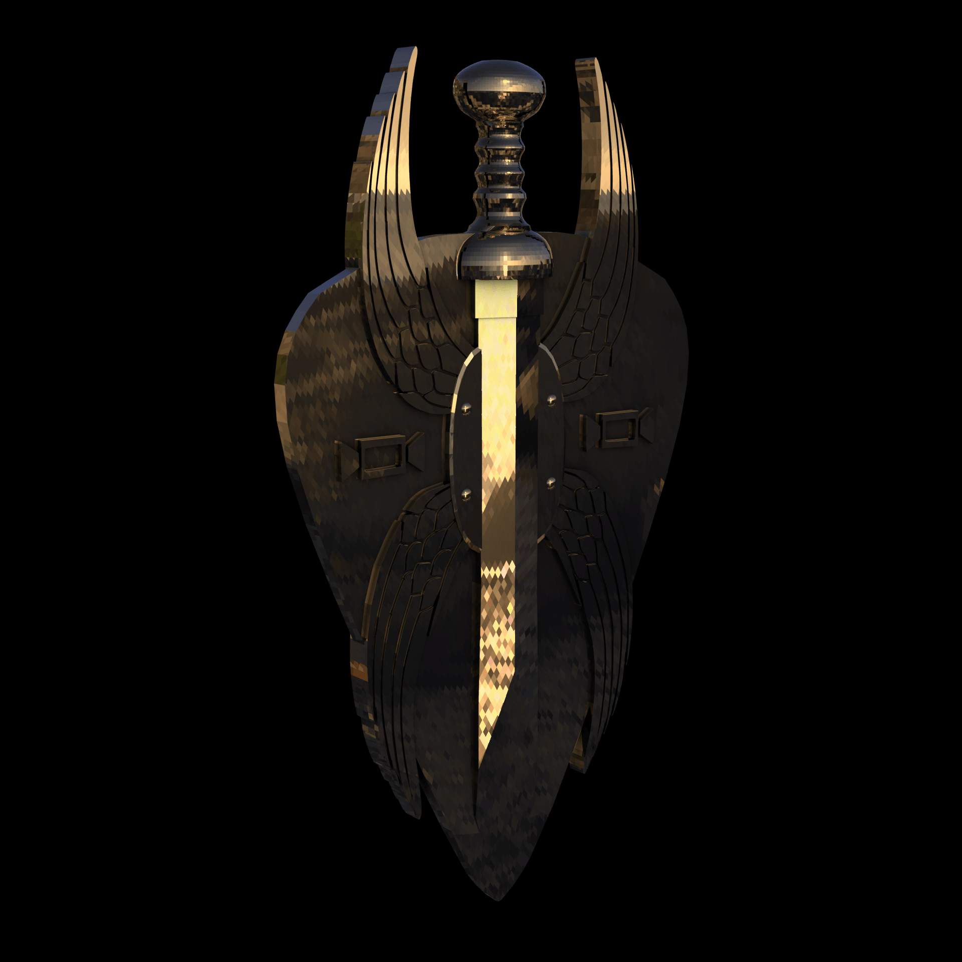 Brass manufactured using wax casting, with 0.5 micron thick eletroplated 18K Gold surface, polished for a shiny, smooth sheen surface.