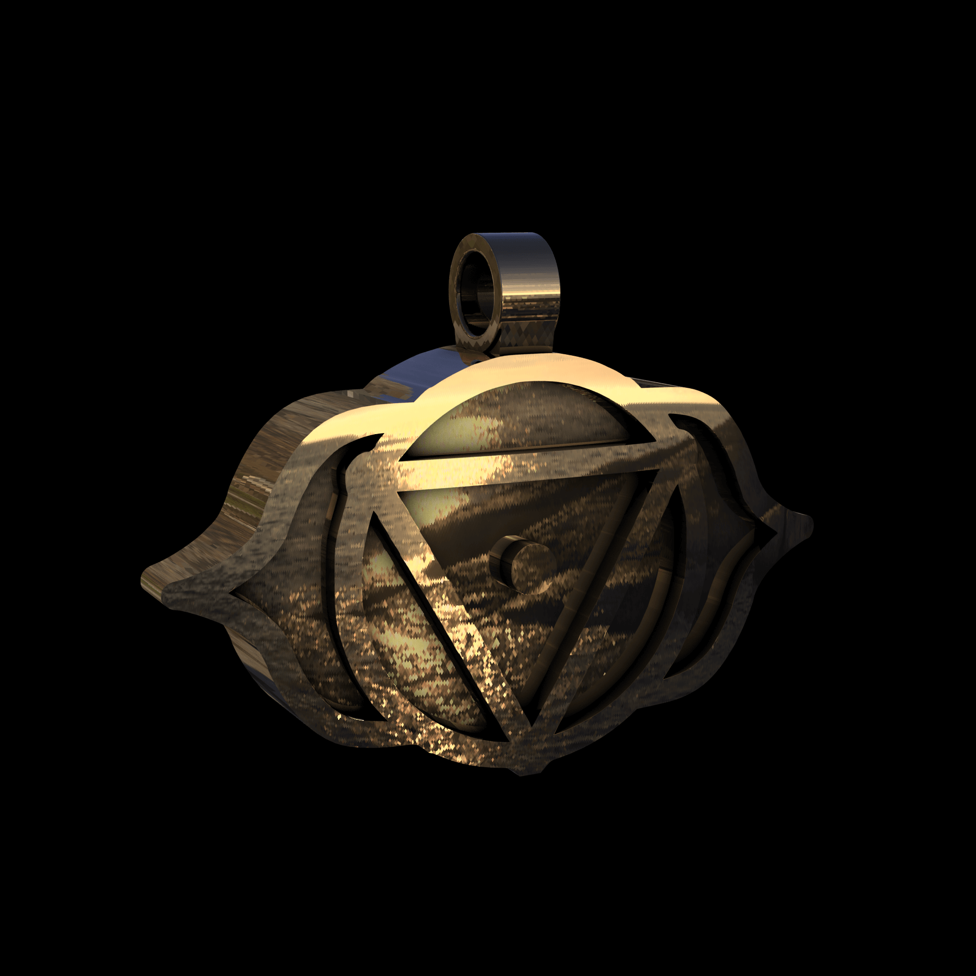 18K Yellow Gold manufactured using wax casting, and polished for a shiny, smooth sheen surface.