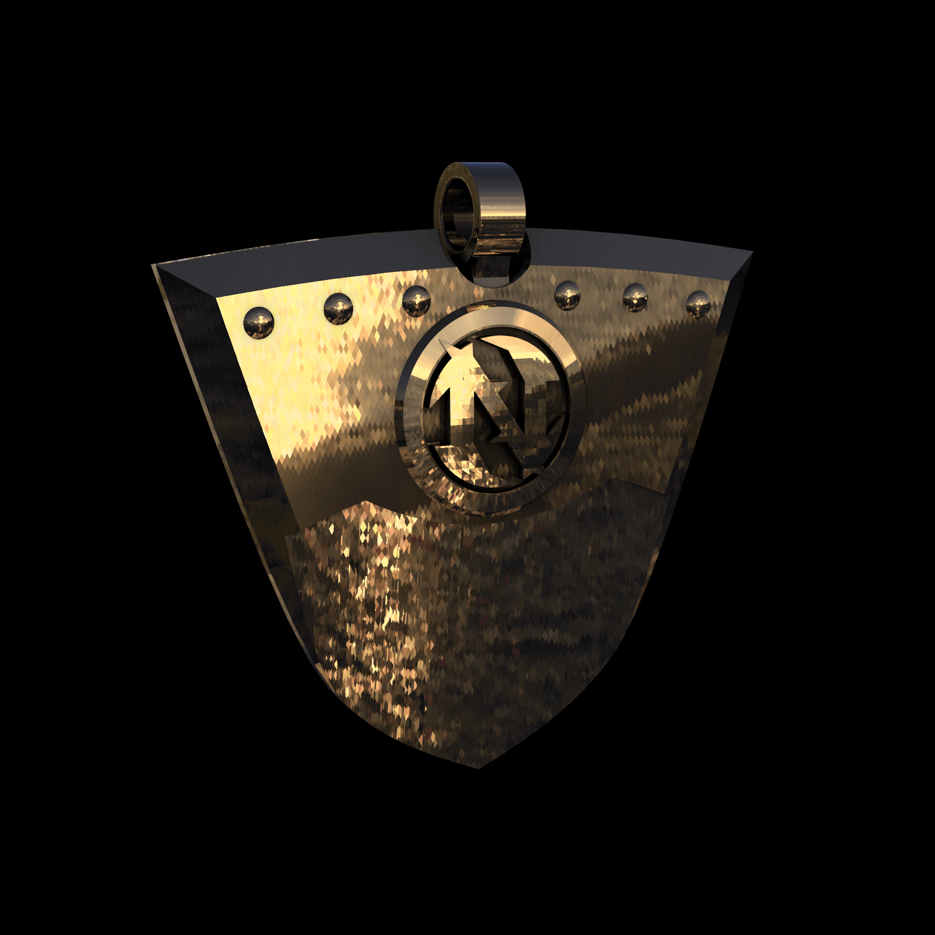 18K Yellow Gold manufactured using wax casting, and polished for a shiny, smooth sheen surface.