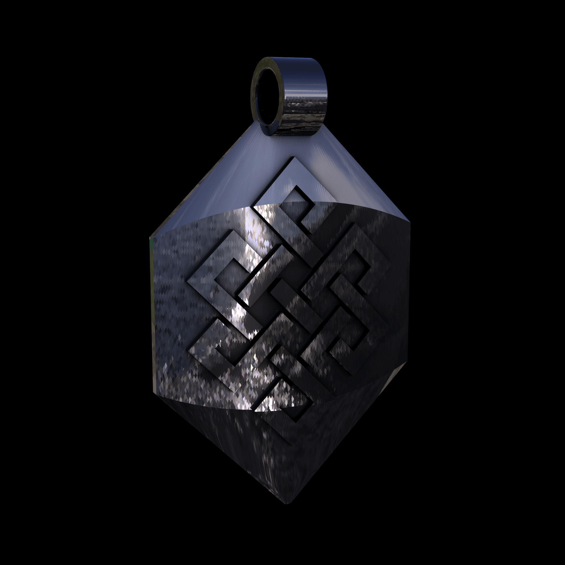 Sterling silver manufactured using wax casting, polished for a slightly textured, mild sheen surface, and recessed details blackened for a steampunk look.