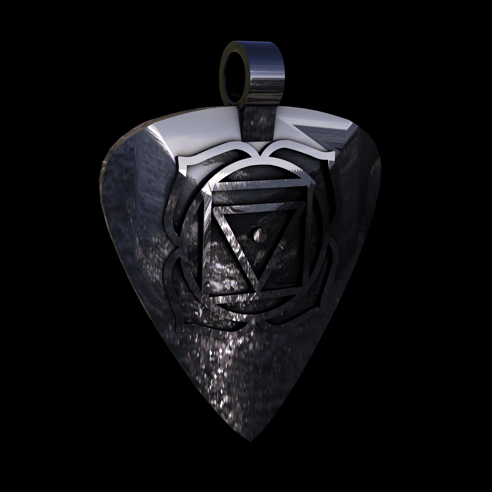 Sterling silver manufactured using wax casting, polished for a slightly textured, mild sheen surface, and recessed details blackened for a steampunk look.