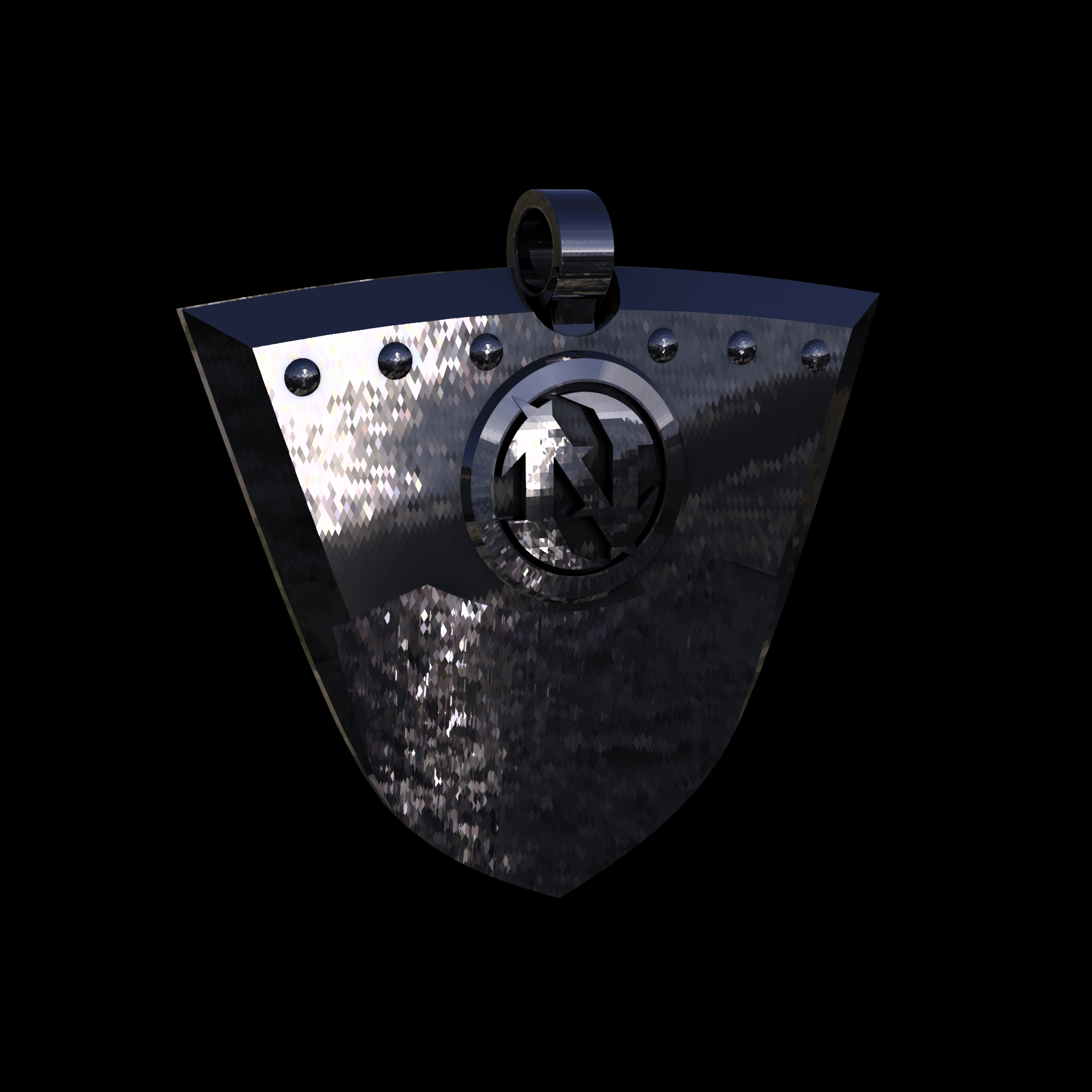 Sterling silver manufactured using wax casting, polished for a slightly textured, mild sheen surface, and recessed details blackened for a steampunk look.