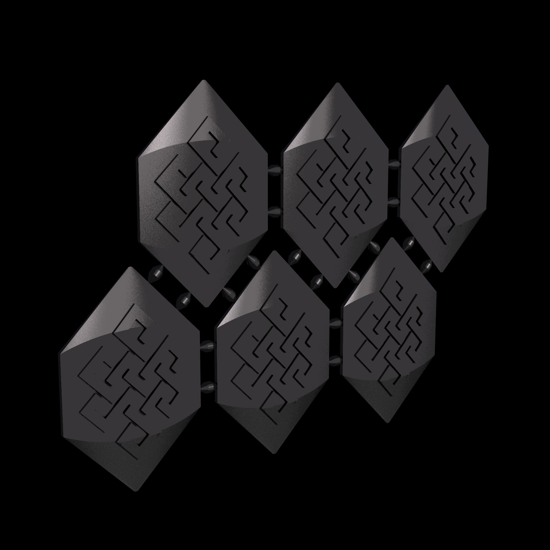 Thermoplastic Polyurethane, manufactured using HP Multi Jet Fusion (3D printing), with a slightly rough, matte surface finish.