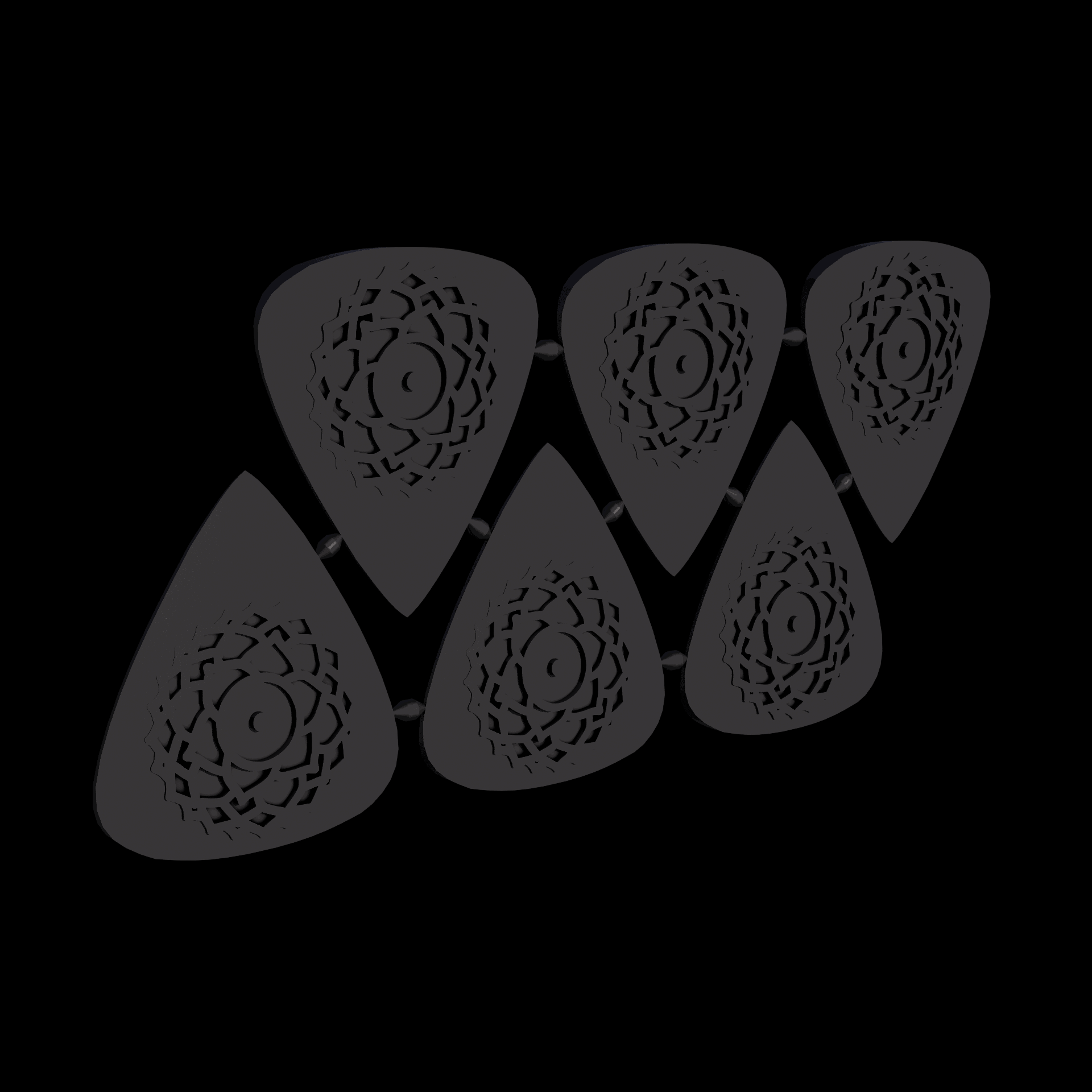 Nylon 12 plastic, manufactured using 3D printing, with a slightly rough, matte surface finish.