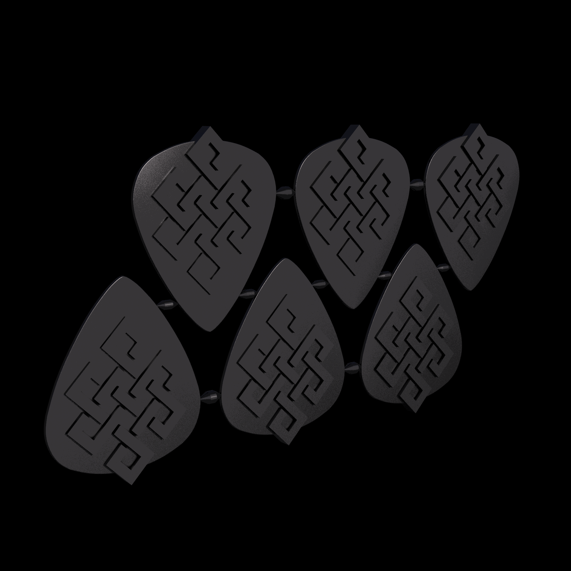 PA12 plastic infused with glass beads for high stiffness and dimensional accuracy, manufactured using 3D printing, with a slightly rough, matte surface finish.