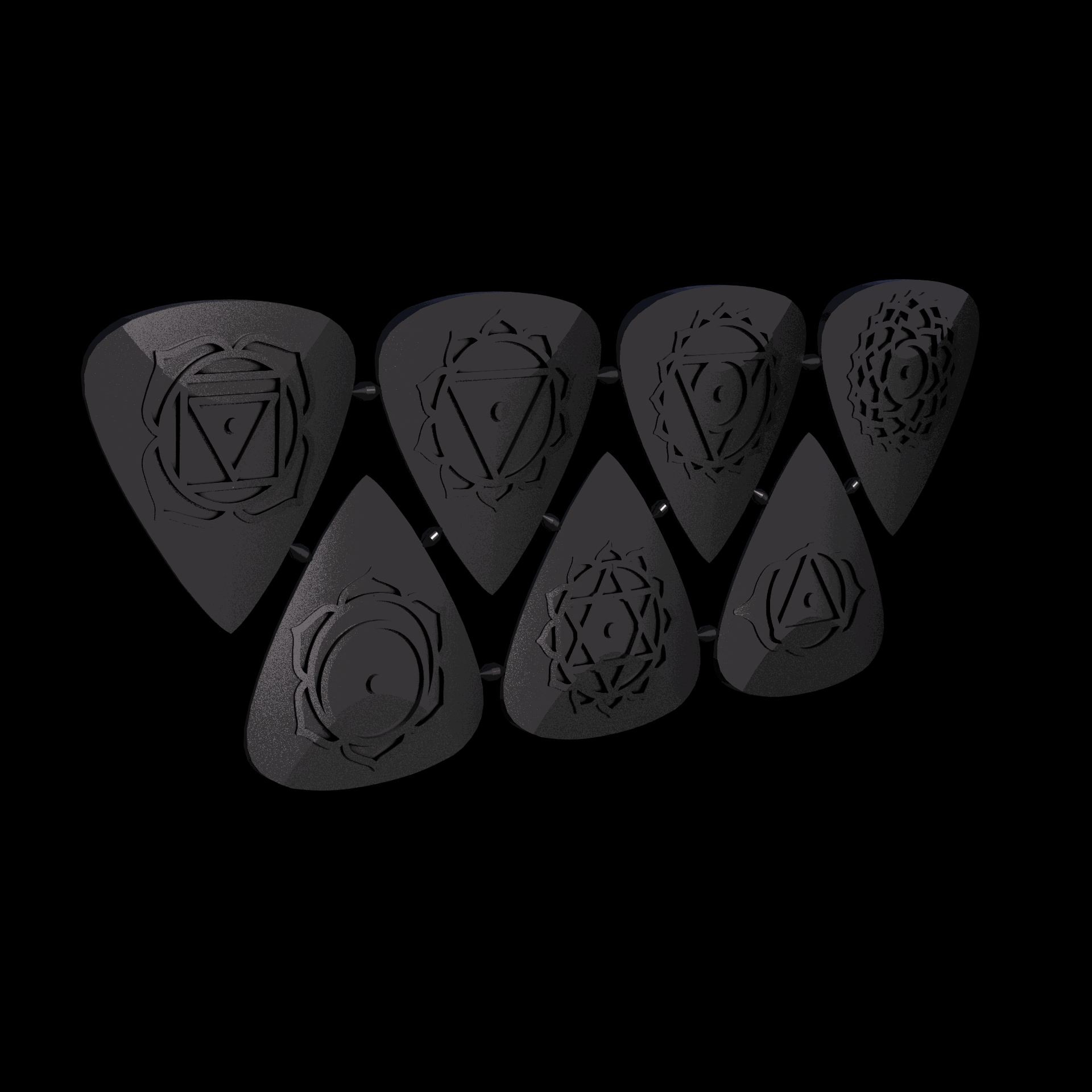 PA12 plastic infused with glass beads for high stiffness and dimensional accuracy, manufactured using 3D printing, with a slightly rough, matte surface finish.