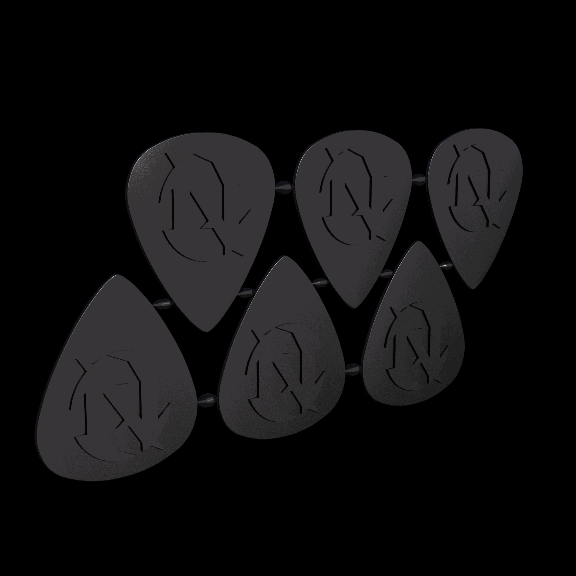 PA12 plastic infused with glass beads for high stiffness and dimensional accuracy, manufactured using 3D printing, with a slightly rough, matte surface finish.