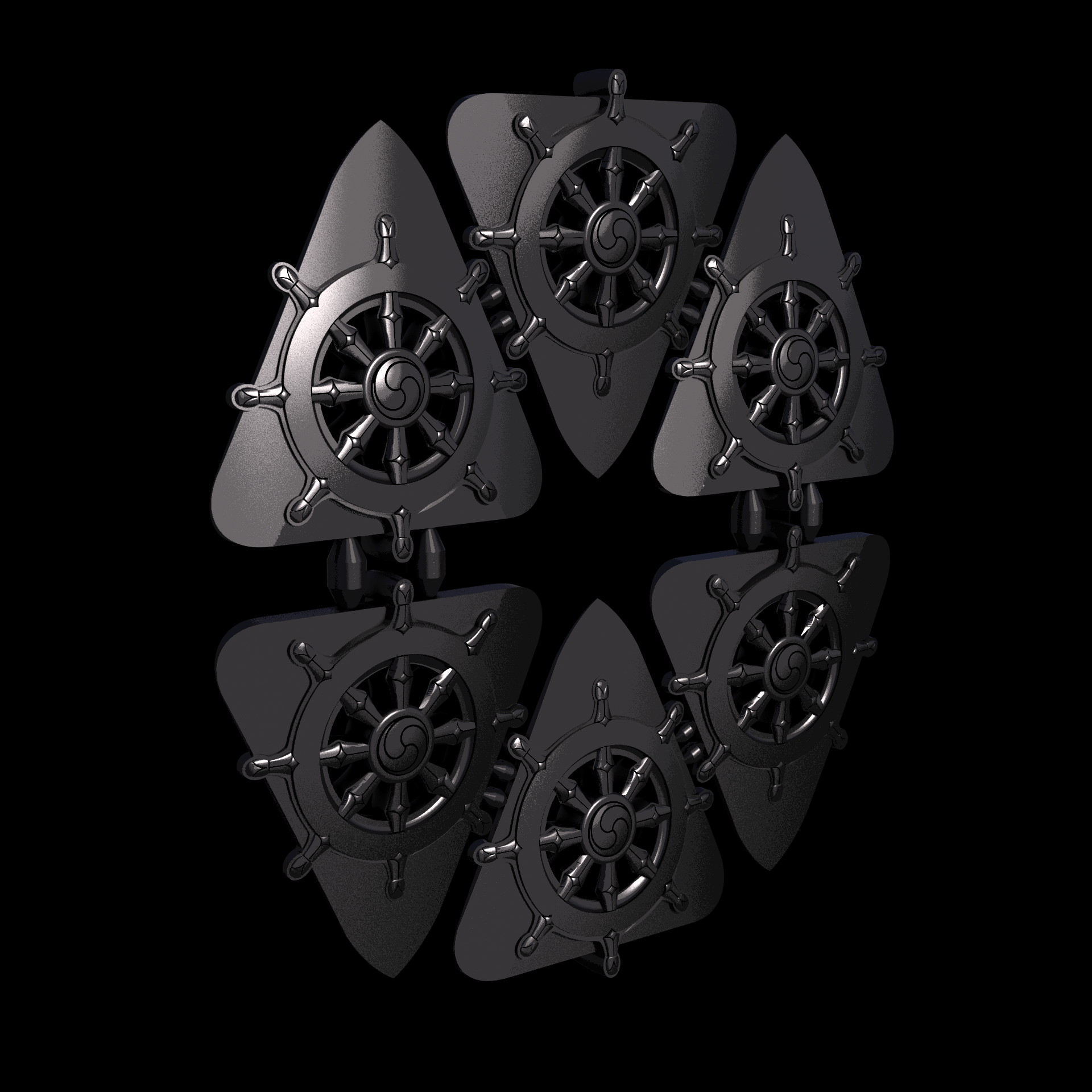 PA12 plastic infused with glass beads for high stiffness and dimensional accuracy, manufactured using 3D printing, with a slightly rough, matte surface finish.